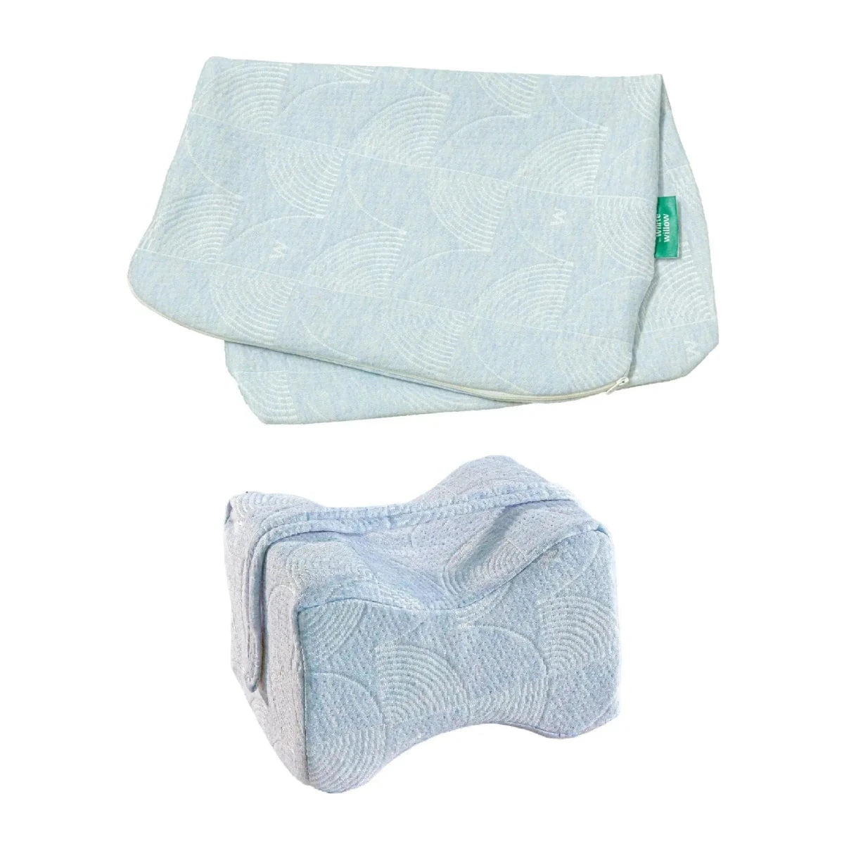 SecureComfort Knee Rest Pillow Cover Only Pillow Cover The White Willow Misty Blue Hush 