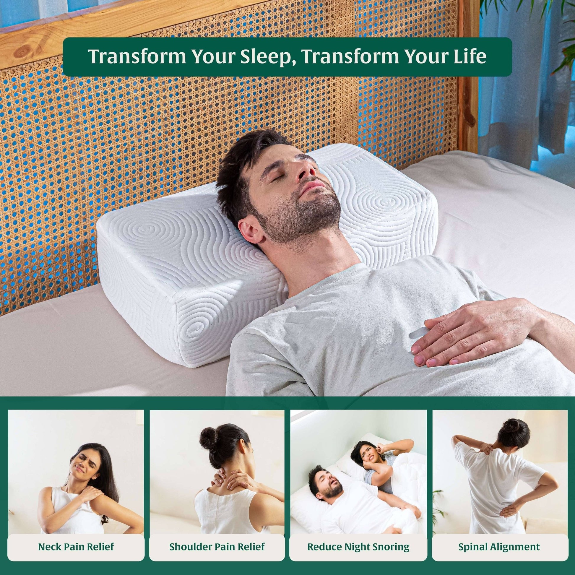 Side Sleeper Pro Pillows - Speciality Pillow - The White Willow