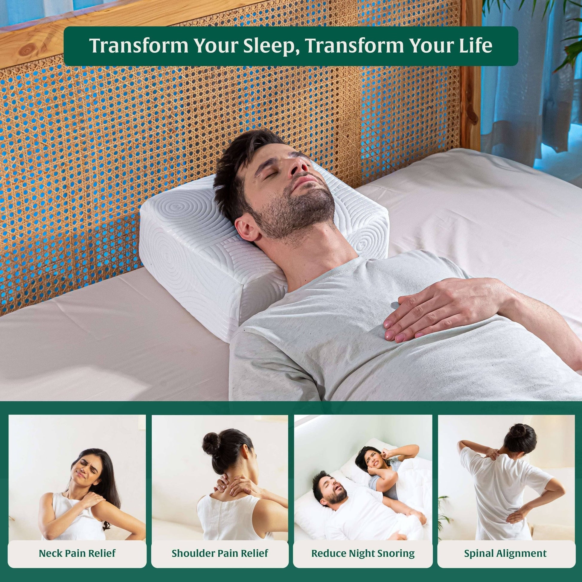 Side Sleeper Pro Pillows - Speciality Pillow - The White Willow