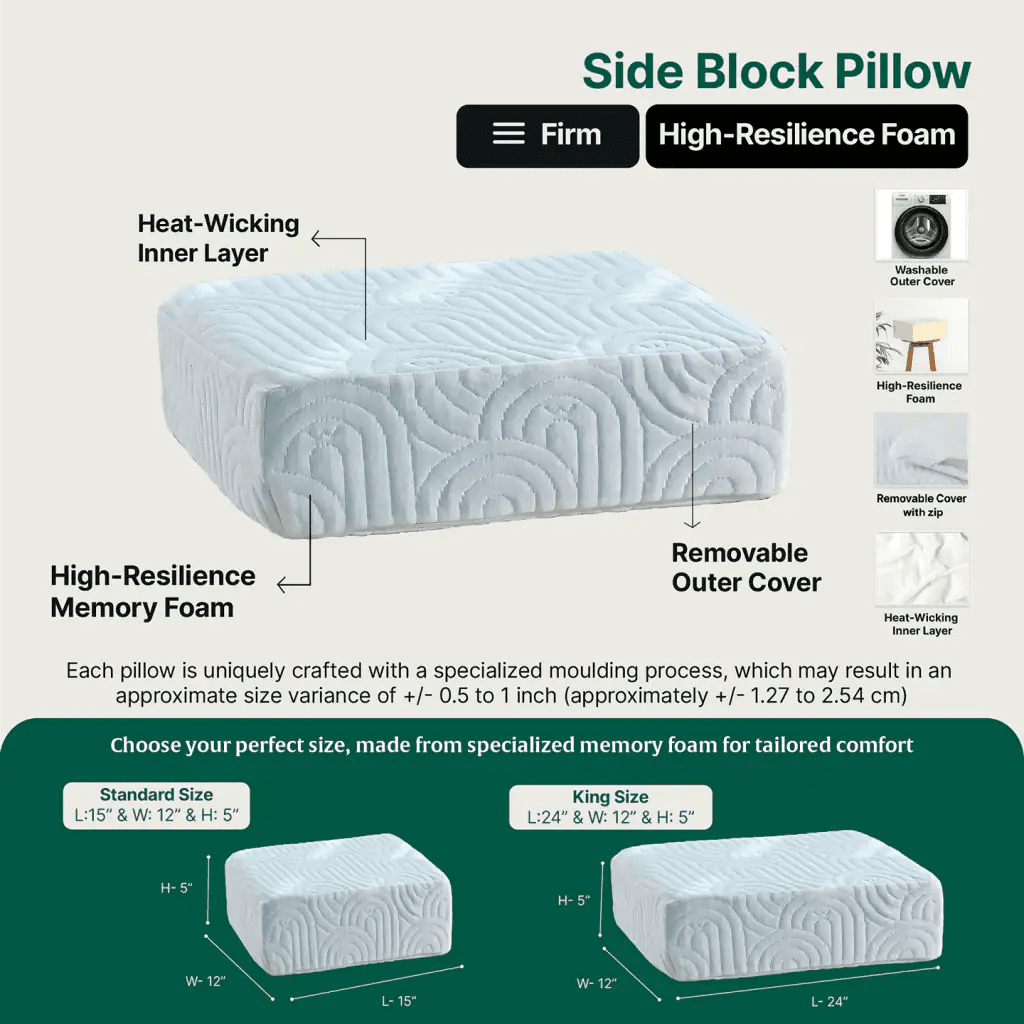 Side Sleeper Pro Pillows - Speciality Pillow - The White Willow