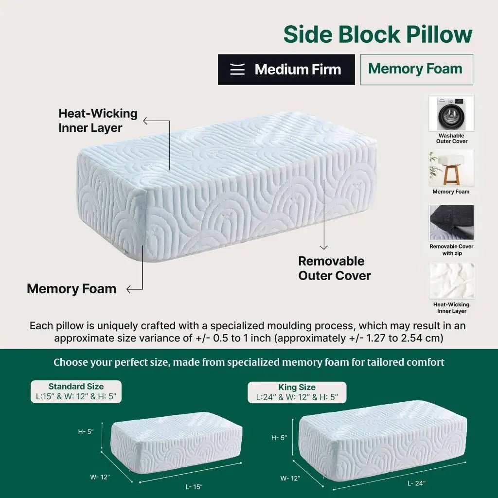 Side Sleeper Pro Pillows - Speciality Pillow - The White Willow