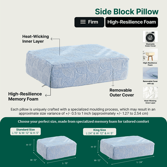 Side Sleeper Pro Pillows - Speciality Pillow - The White Willow
