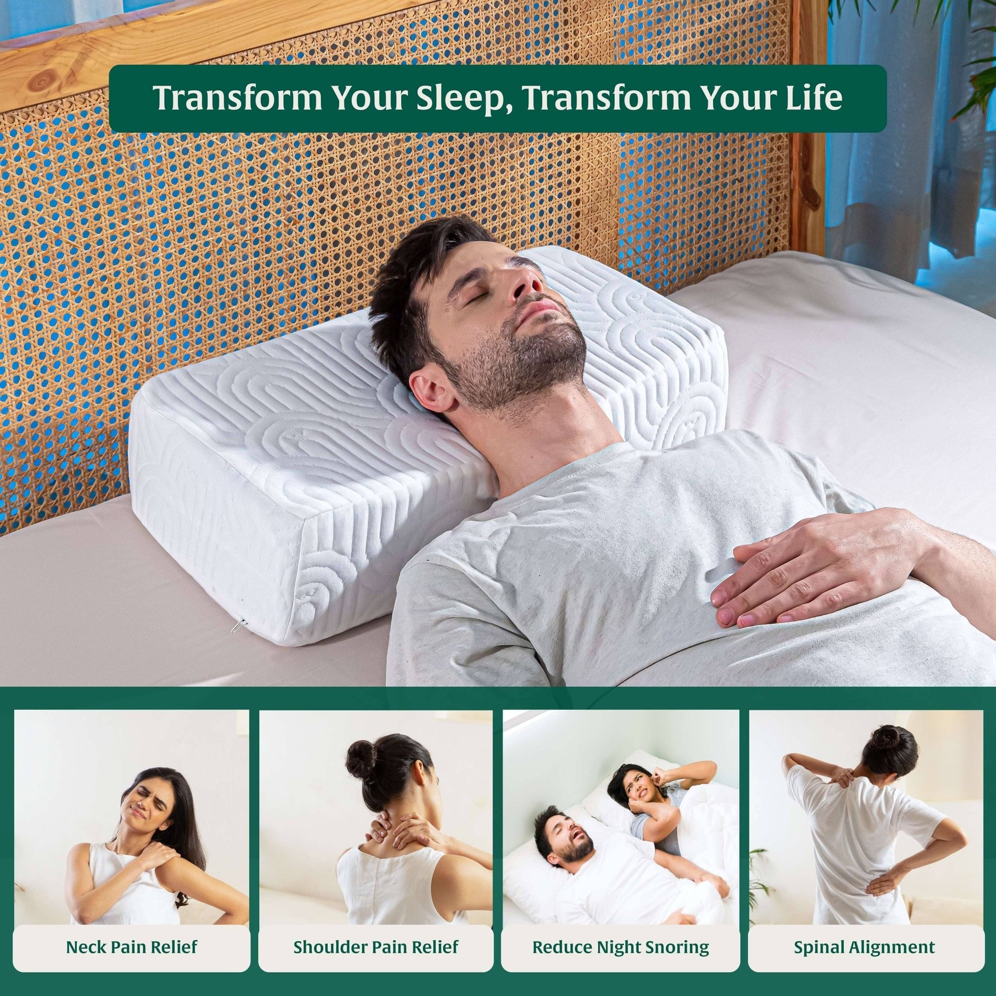 Side Sleeper Pro Pillows - Speciality Pillow - The White Willow