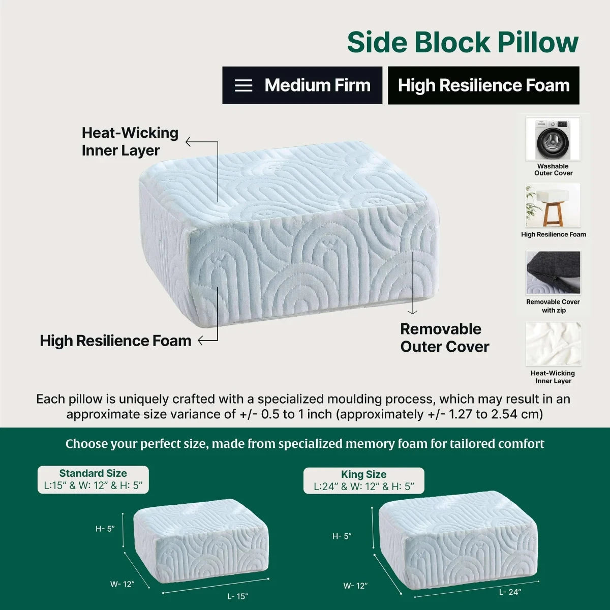 Side Sleeper Pro Pillows Speciality Pillow The White Willow 