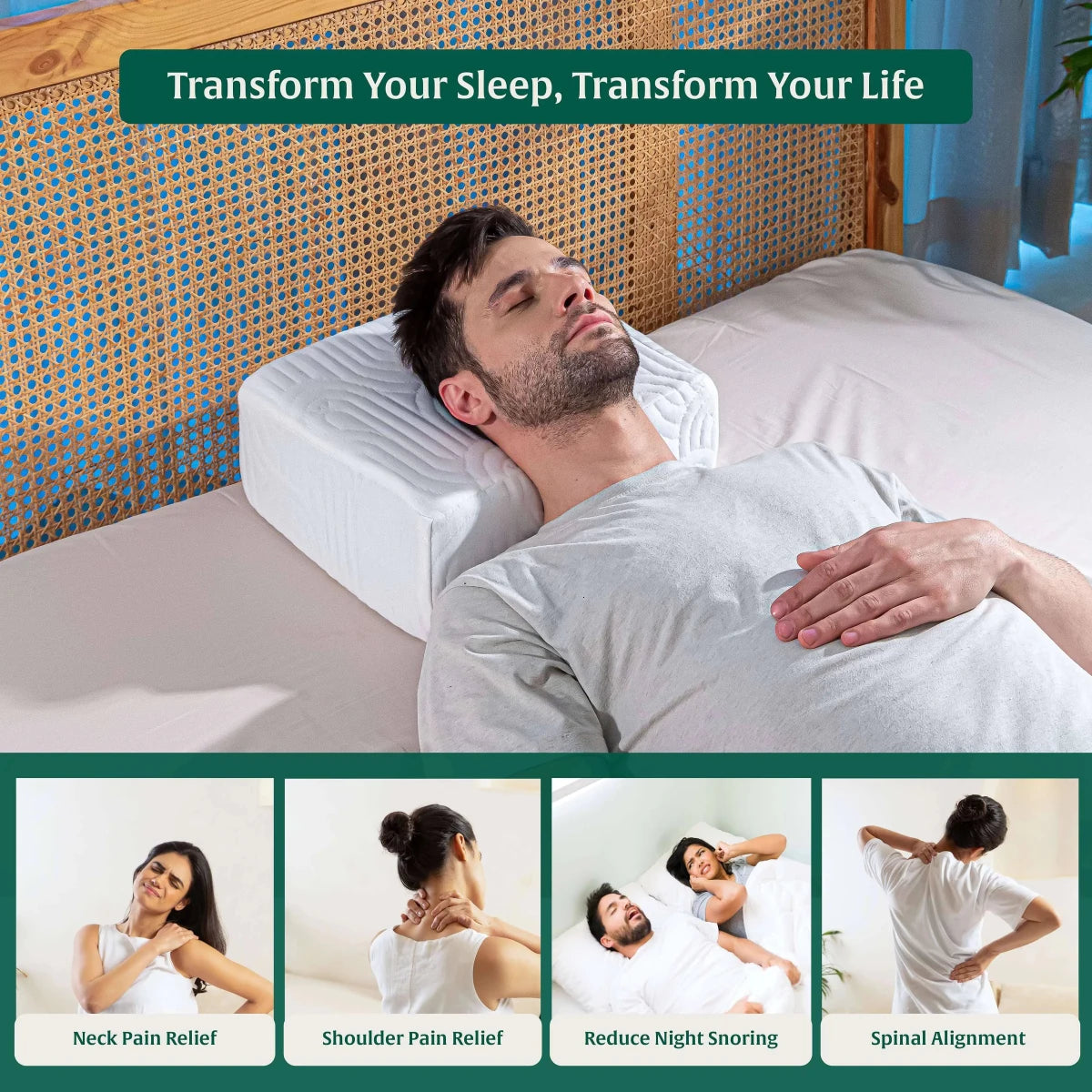 Side Sleeper Pro Pillows - Speciality Pillow - The White Willow