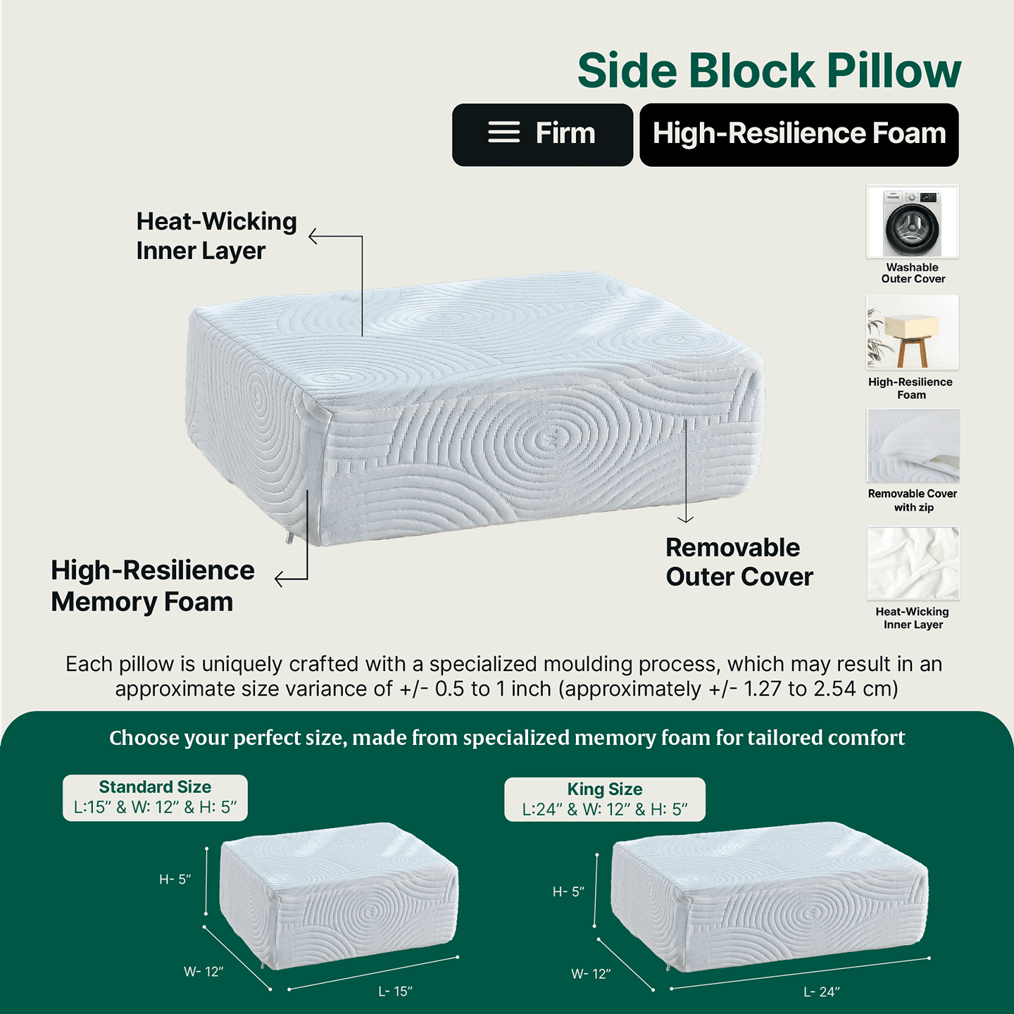 Side Sleeper Pro Pillows Speciality Pillow The White Willow 