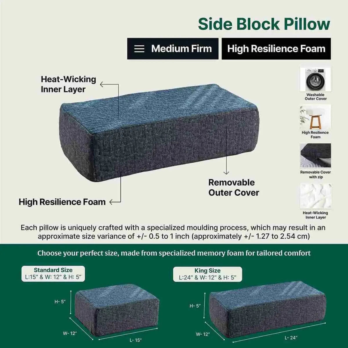 Side Sleeper Pro Pillows Speciality Pillow The White Willow 