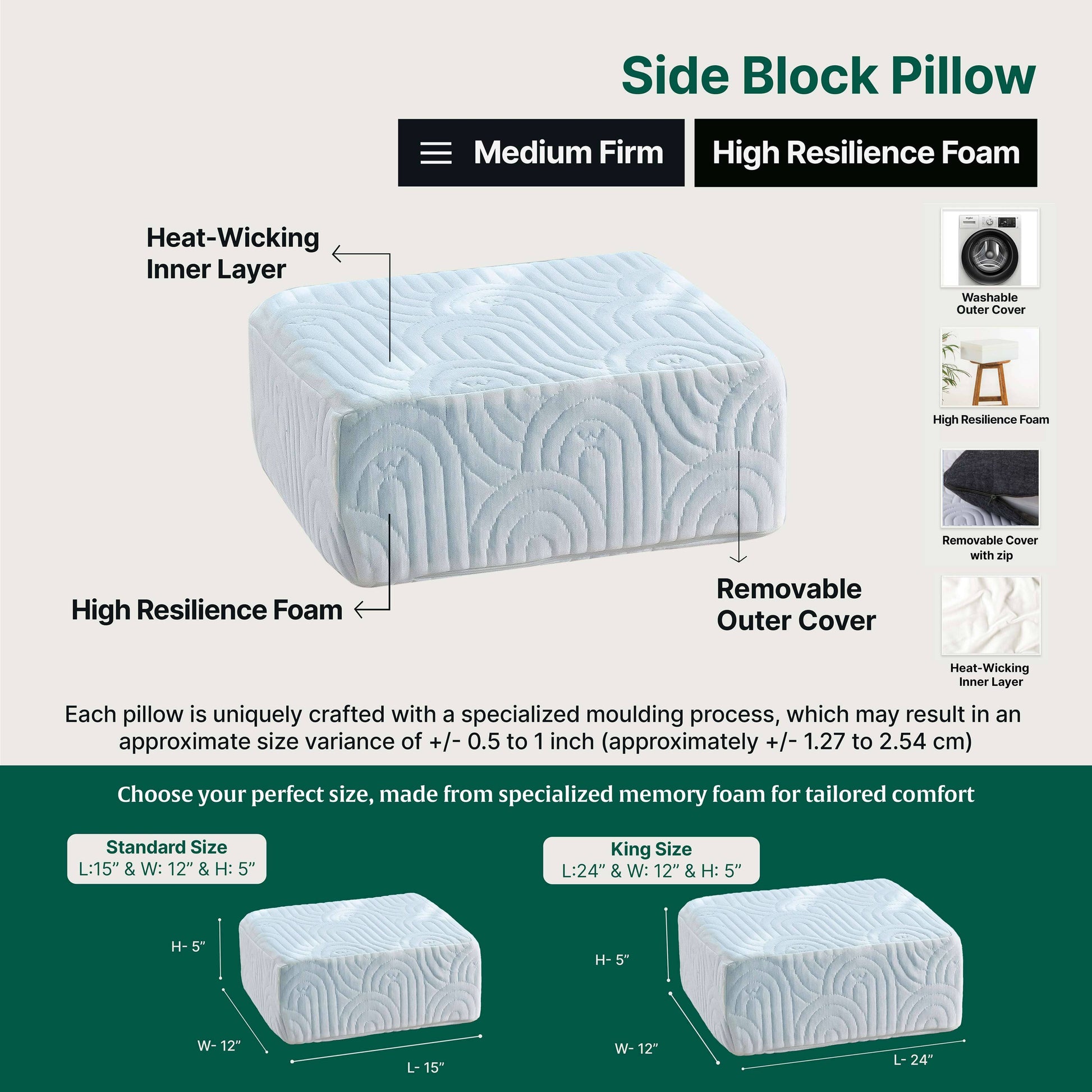 Side Sleeper Pro Pillows Speciality Pillow The White Willow 