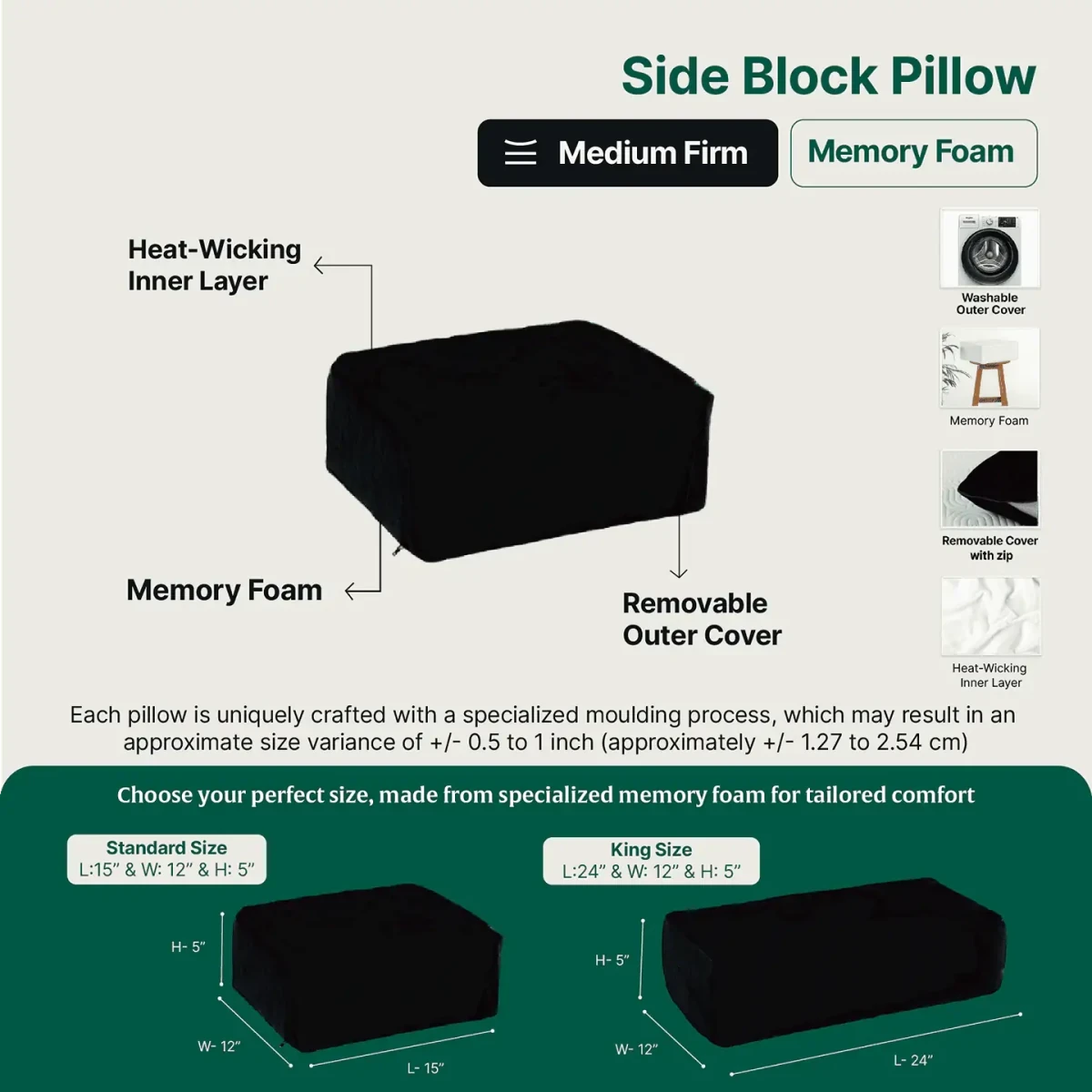 Side Sleeper Pro Pillows Speciality Pillow The White Willow 
