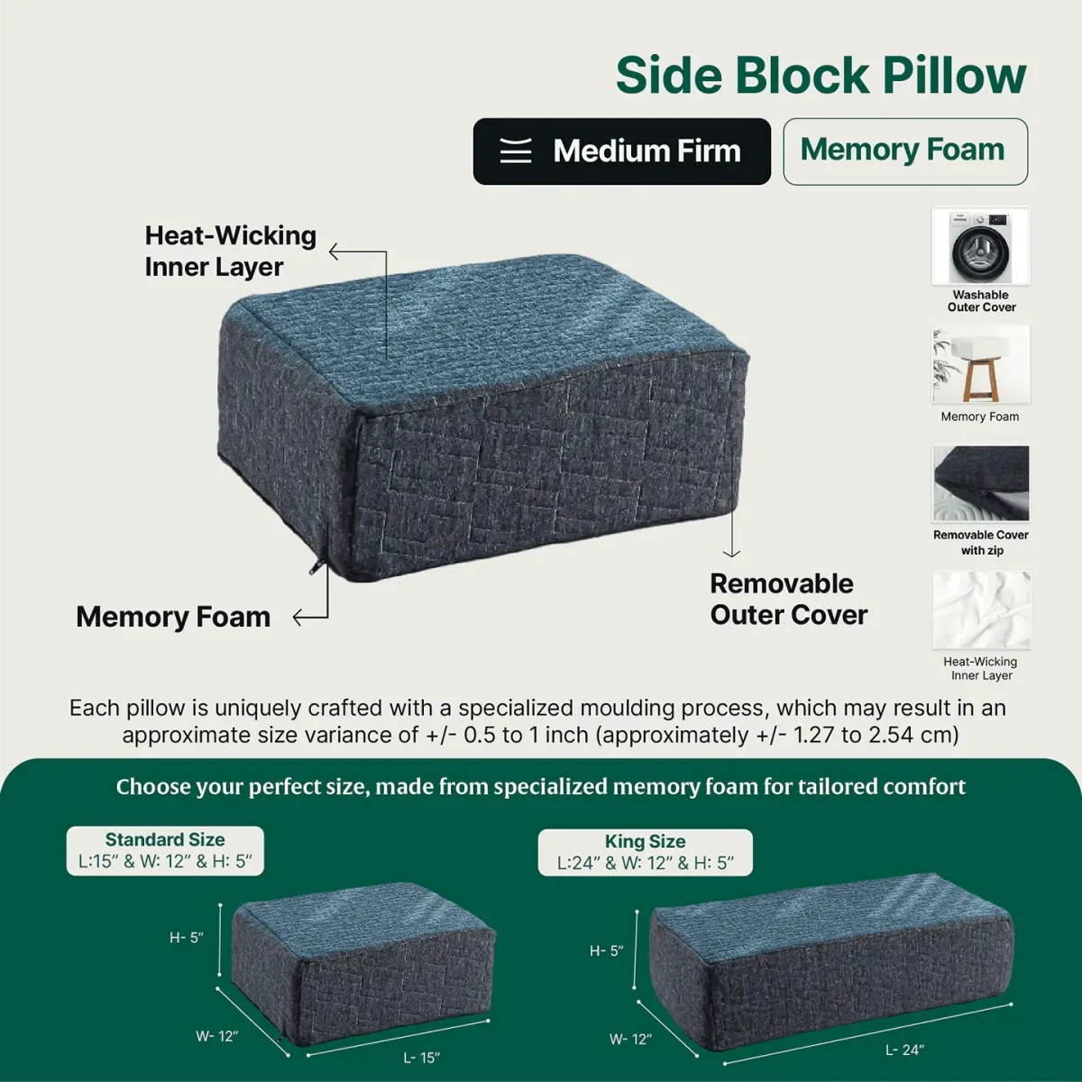 Side Sleeper Pro Pillows Speciality Pillow The White Willow 