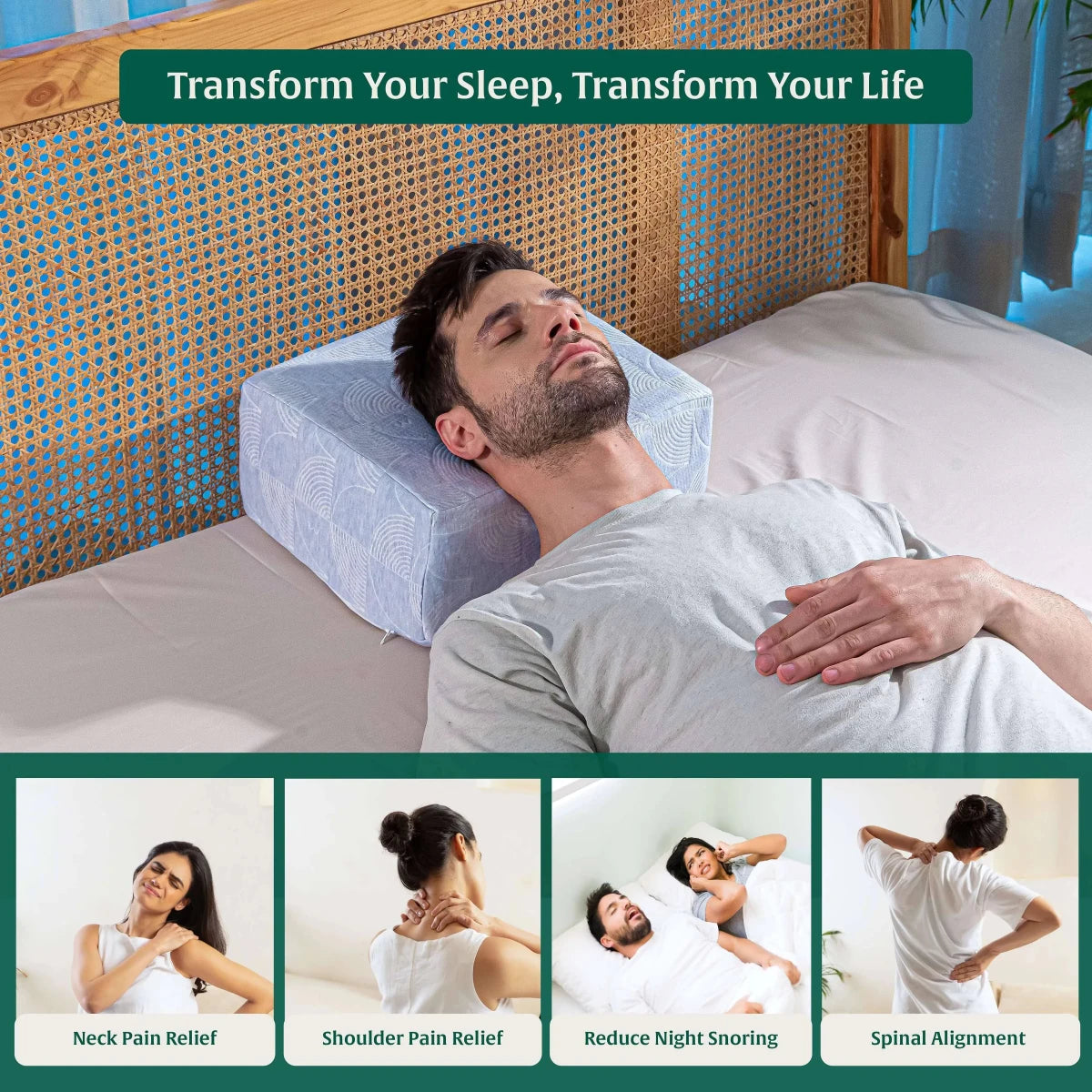 Side Sleeper Pro Pillows - Speciality Pillow - The White Willow