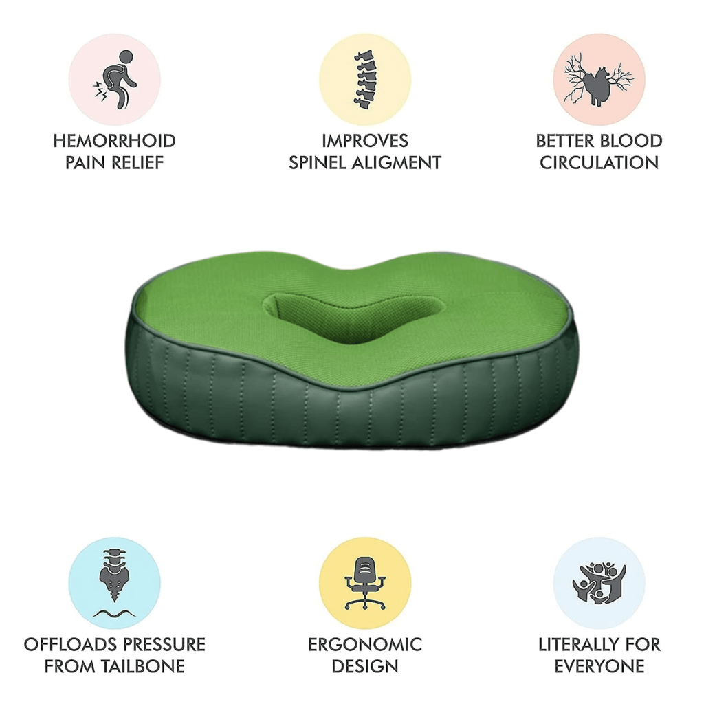 Sky - Donut Shaped Seat Cushion - Tailbone and Lumbar Support - Firm Seat Cushion The White Willow 