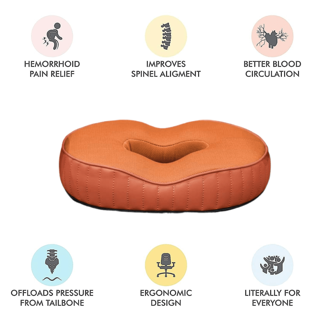 Sky - Donut Shaped Seat Cushion - Tailbone and Lumbar Support - Firm Seat Cushion The White Willow 