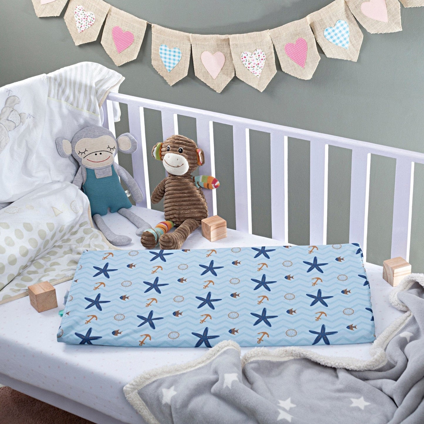 Snooze Slope Under-Mattress Full Size Wedge Baby-0-12 Months-Wedge The White Willow Blue 