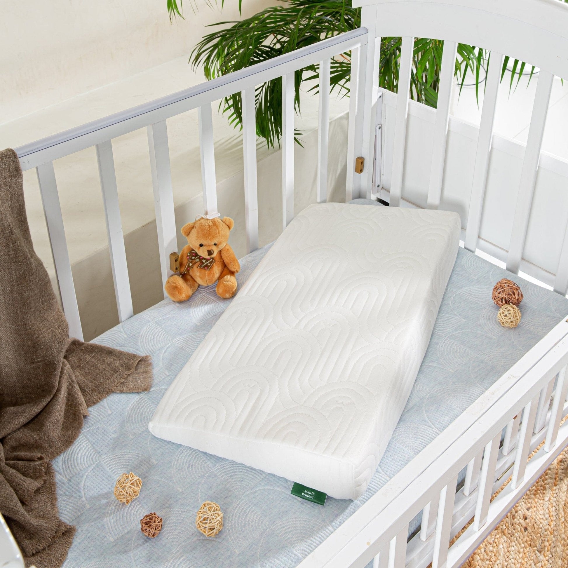 Snooze Slope Under-Mattress Full Size Wedge Baby-0-12 Months-Wedge The White Willow Creamy Calm 