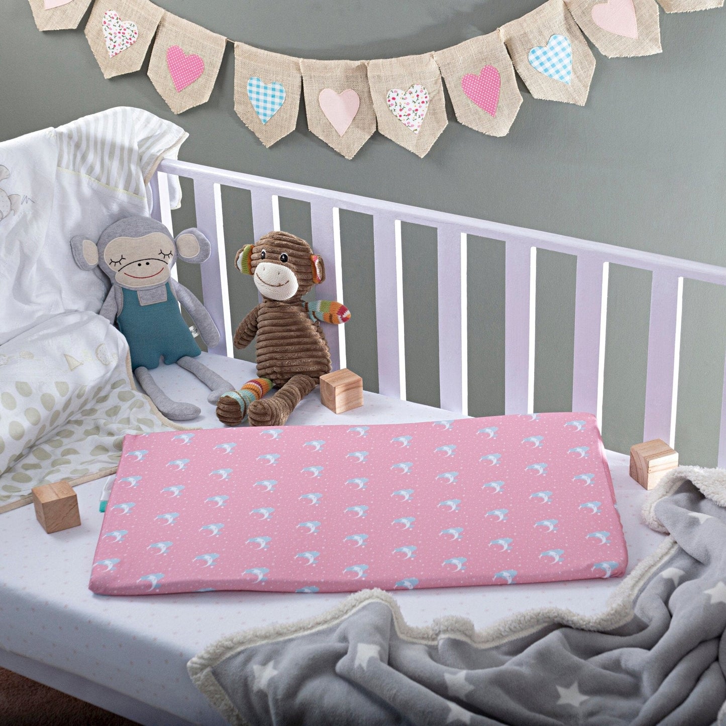 Snooze Slope Under-Mattress Full Size Wedge Baby-0-12 Months-Wedge The White Willow Pink 