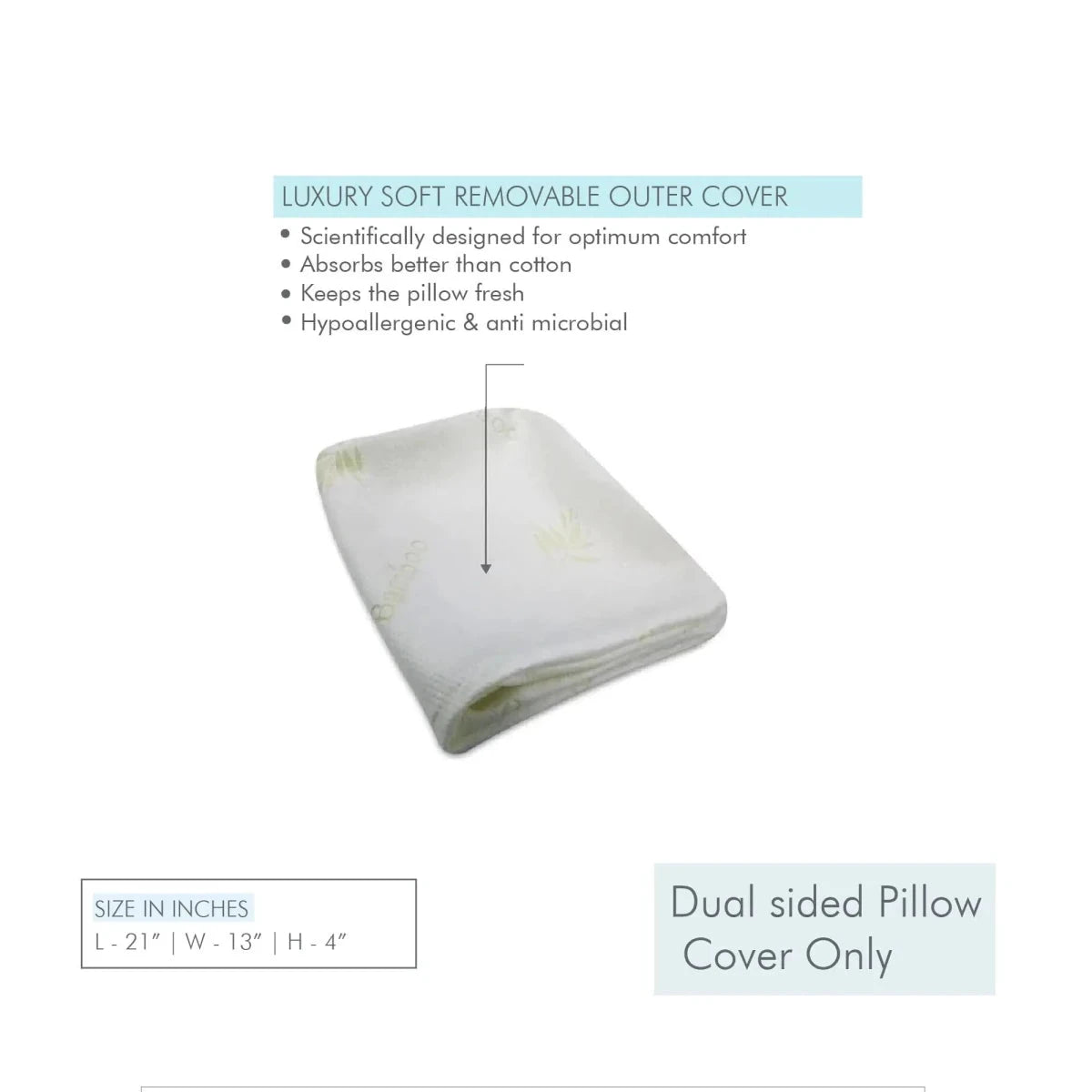 Soft Fabric Dual Sided Pillow Cover Only Pillow Cover The White Willow 