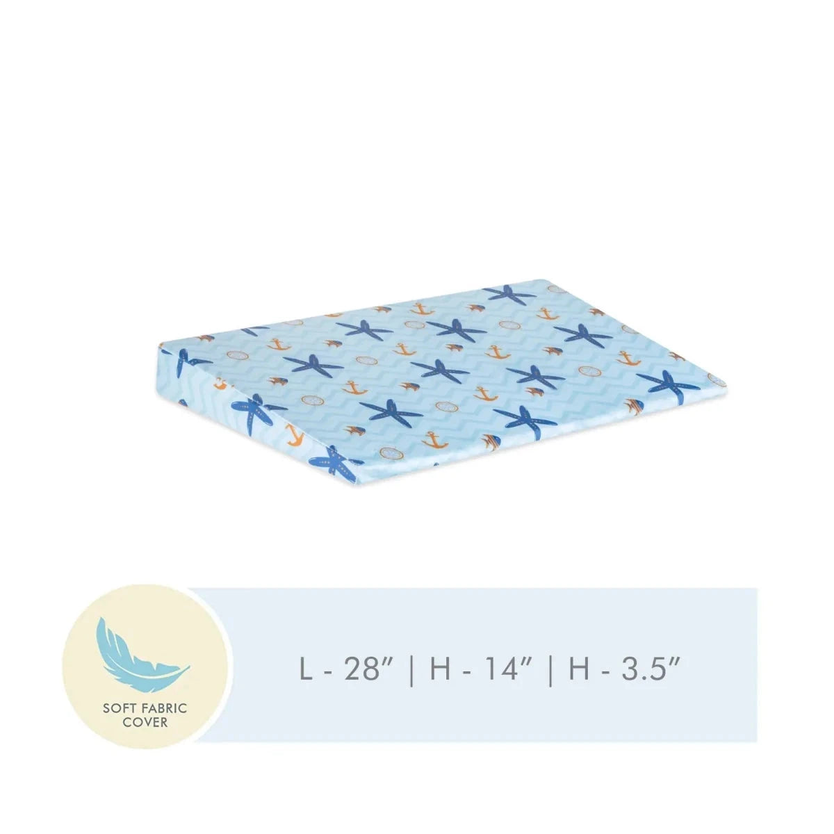 Soft Fabric Half & Full Crib Wedge Cover Only Pillow Cover The White Willow Full Crib Wedge Blue 