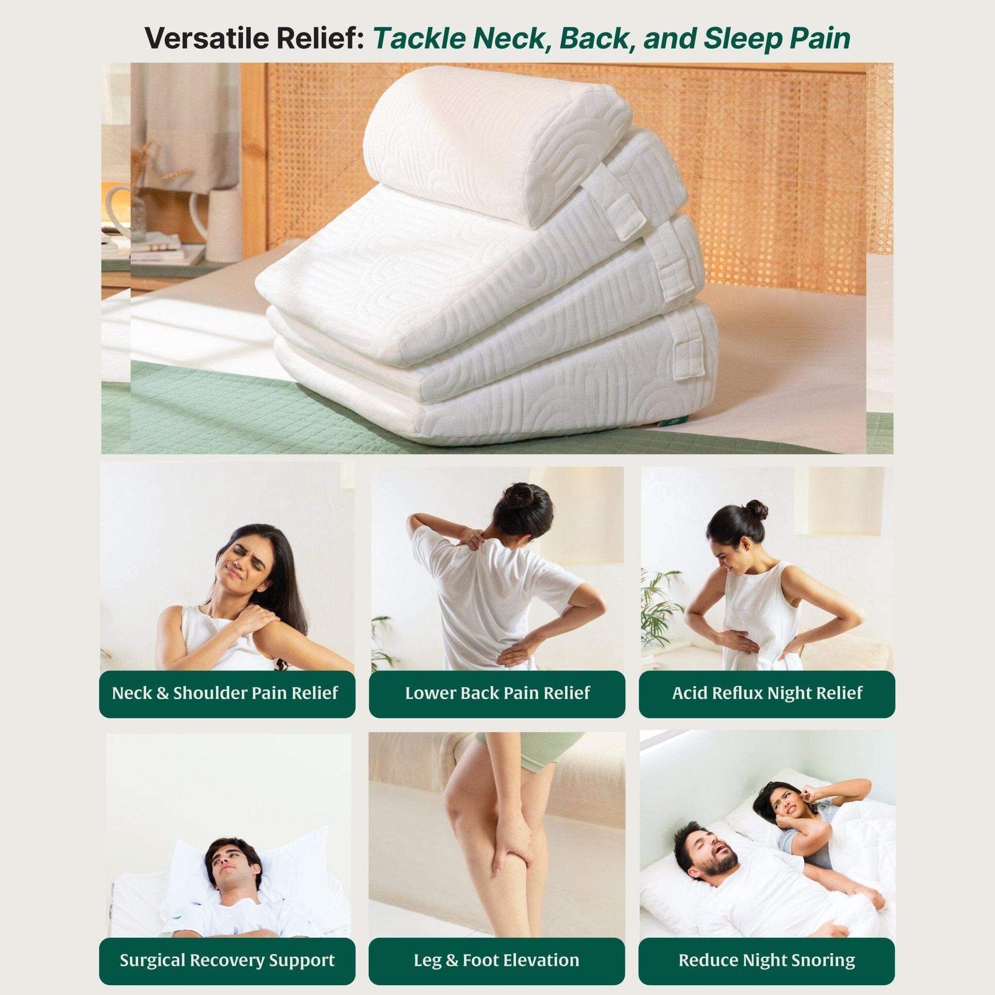 SplitComfort Dual Wedge Bed Wedge The White Willow 