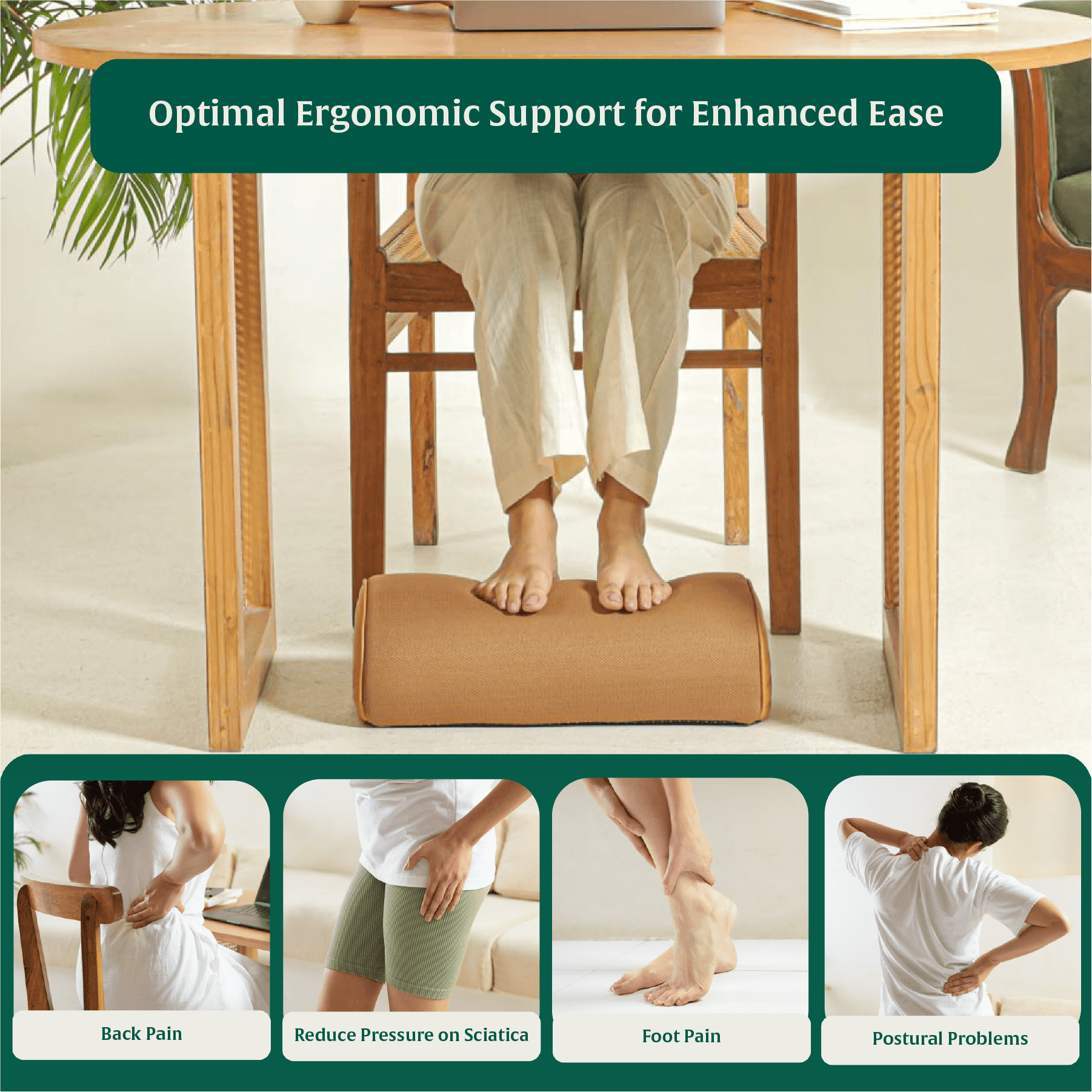 StepComfort Arch Footrest Foot Rest Cushion The White Willow 