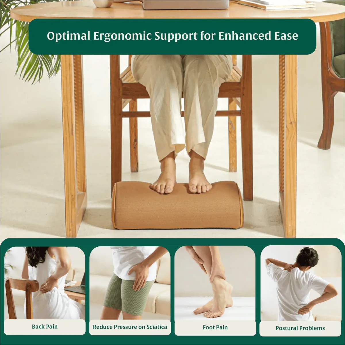 StepComfort Arch Footrest - Foot Rest Cushion - The White Willow