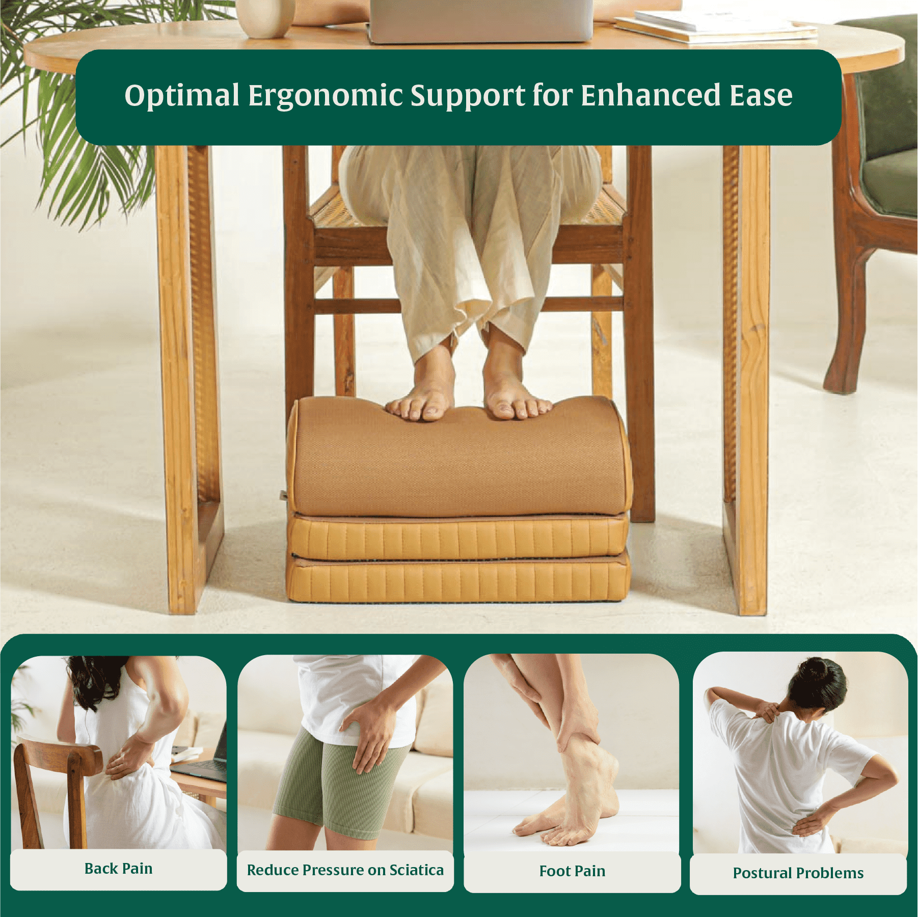 StepComfort Arch Footrest Foot Rest Cushion The White Willow 