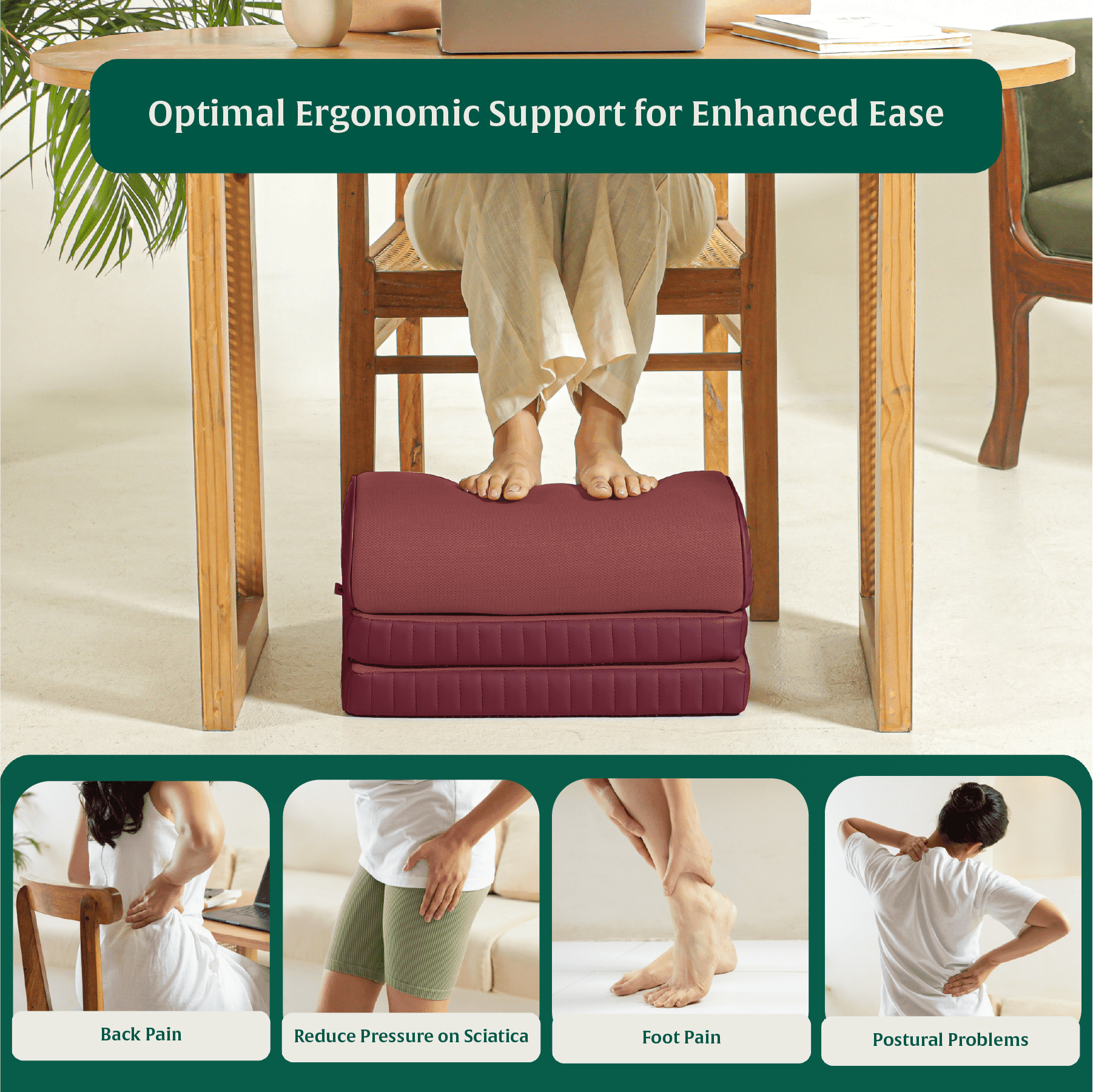 StepComfort Arch Footrest Foot Rest Cushion The White Willow 