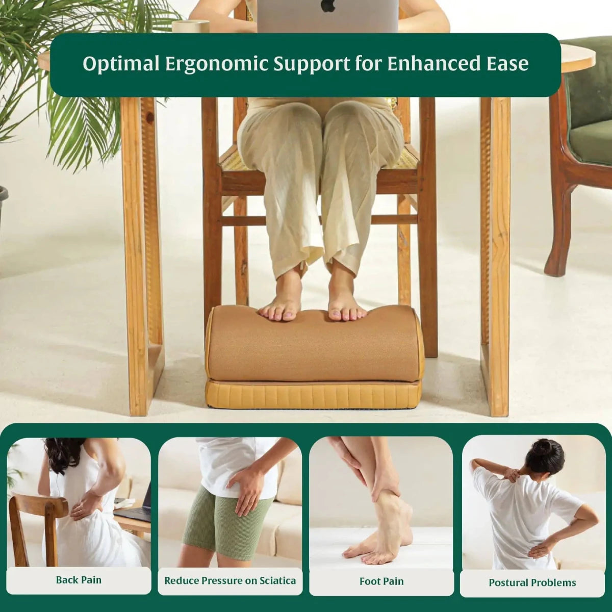 StepComfort Arch Footrest - Foot Rest Cushion - The White Willow