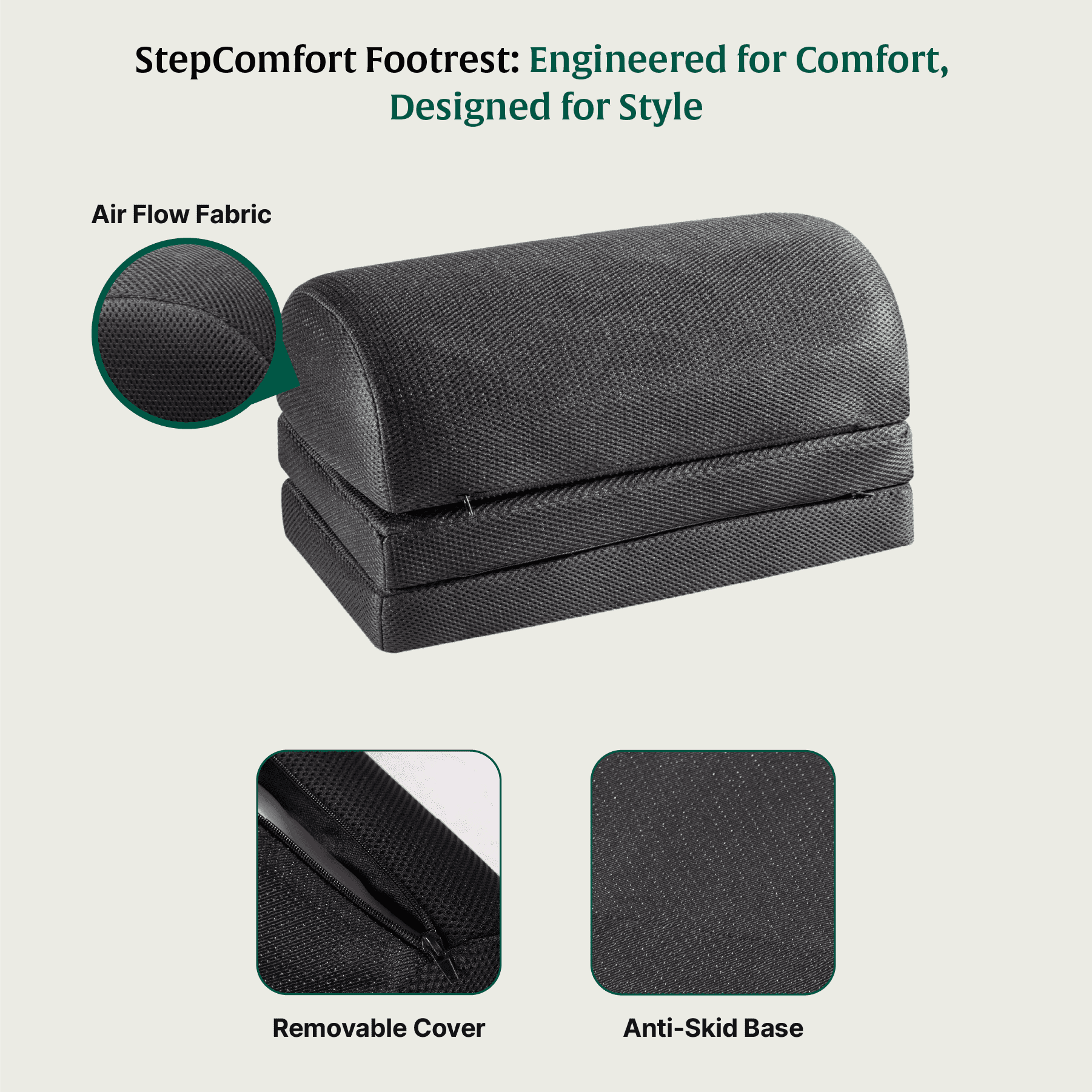 StepComfort Arch Footrest Foot Rest Cushion The White Willow 