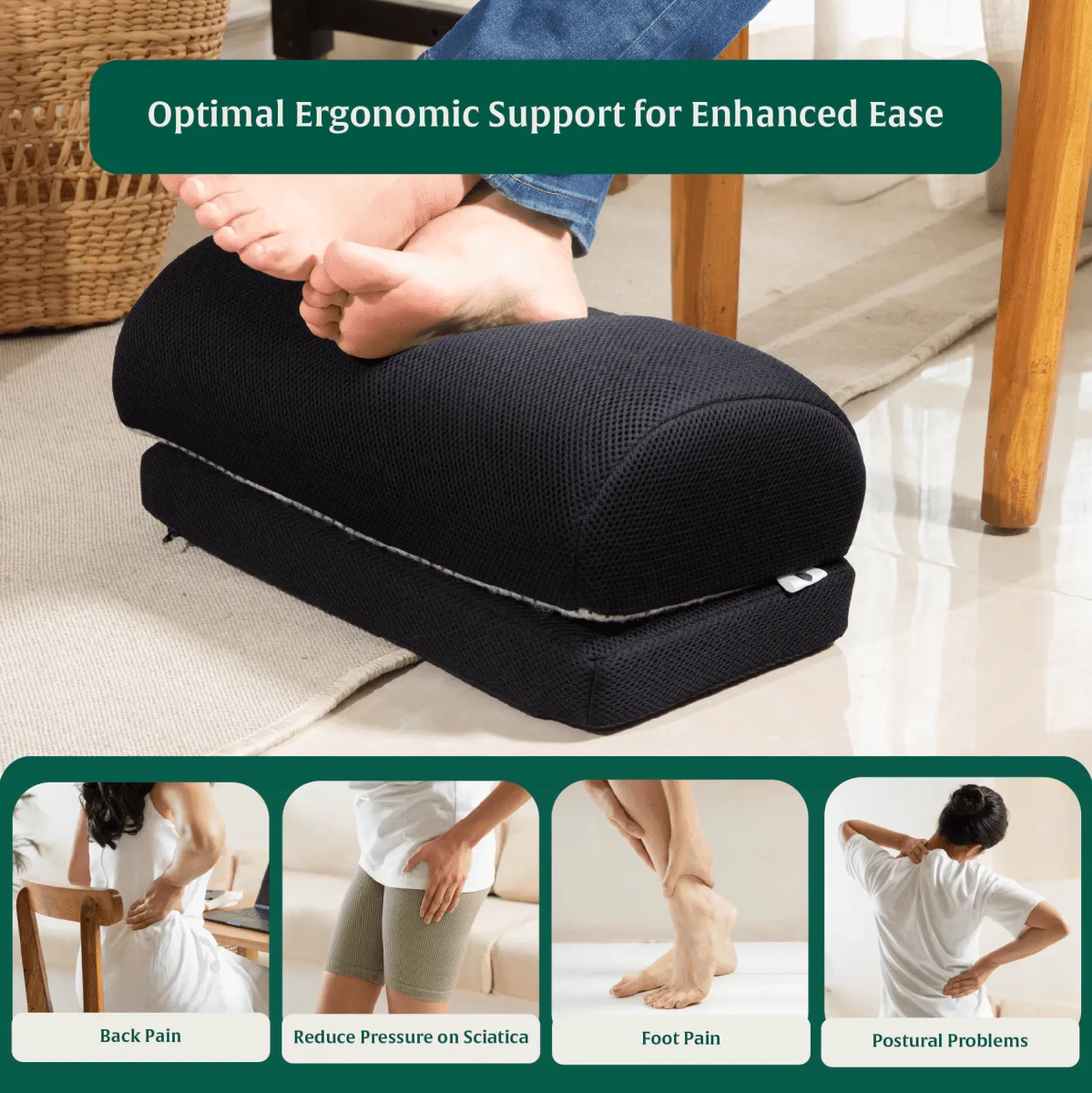 StepComfort Arch Footrest - Foot Rest Cushion - The White Willow