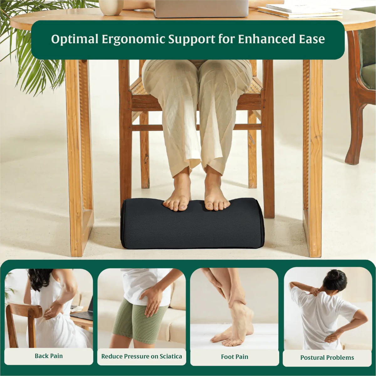 StepComfort Arch Footrest - Foot Rest Cushion - The White Willow