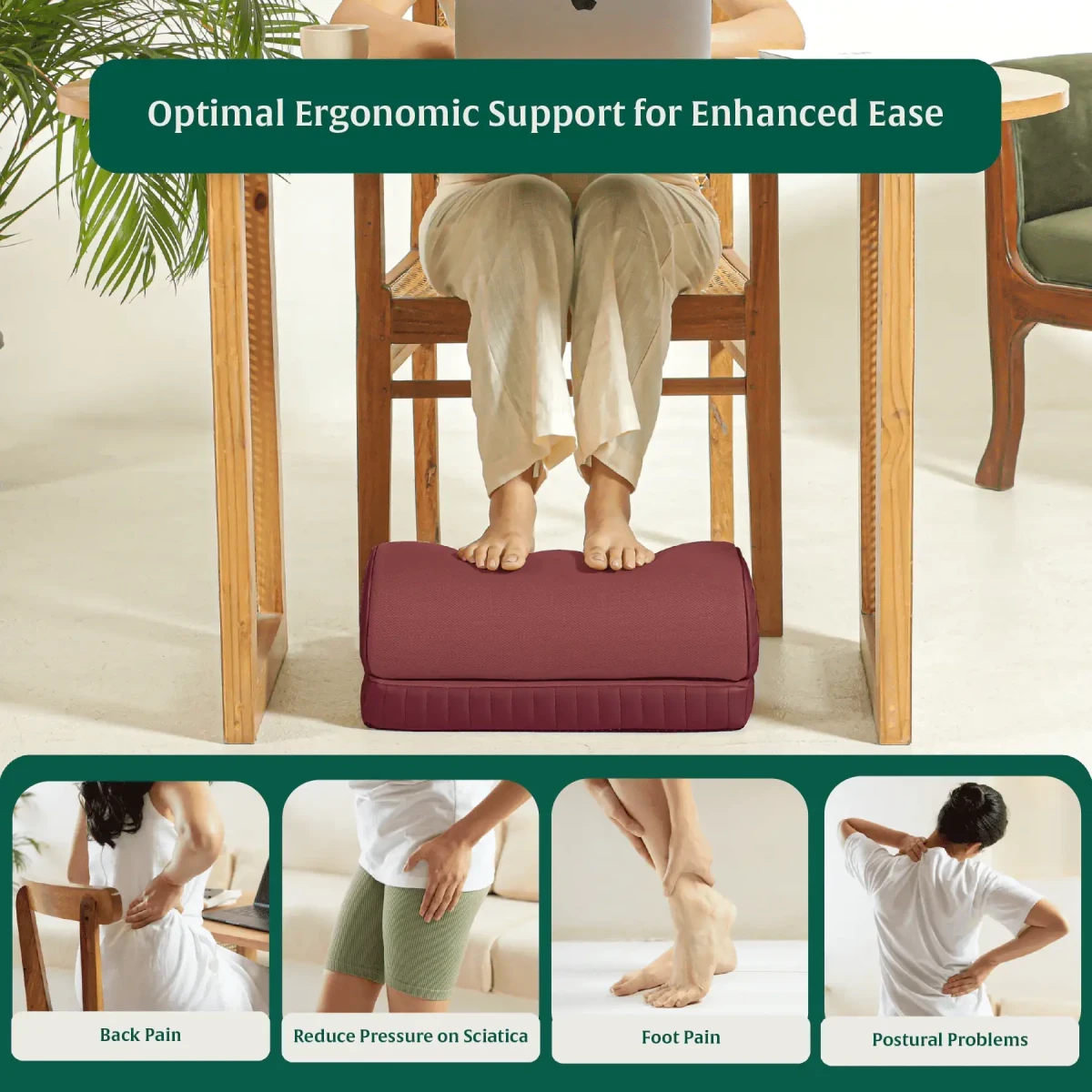 StepComfort Arch Footrest Foot Rest Cushion The White Willow 