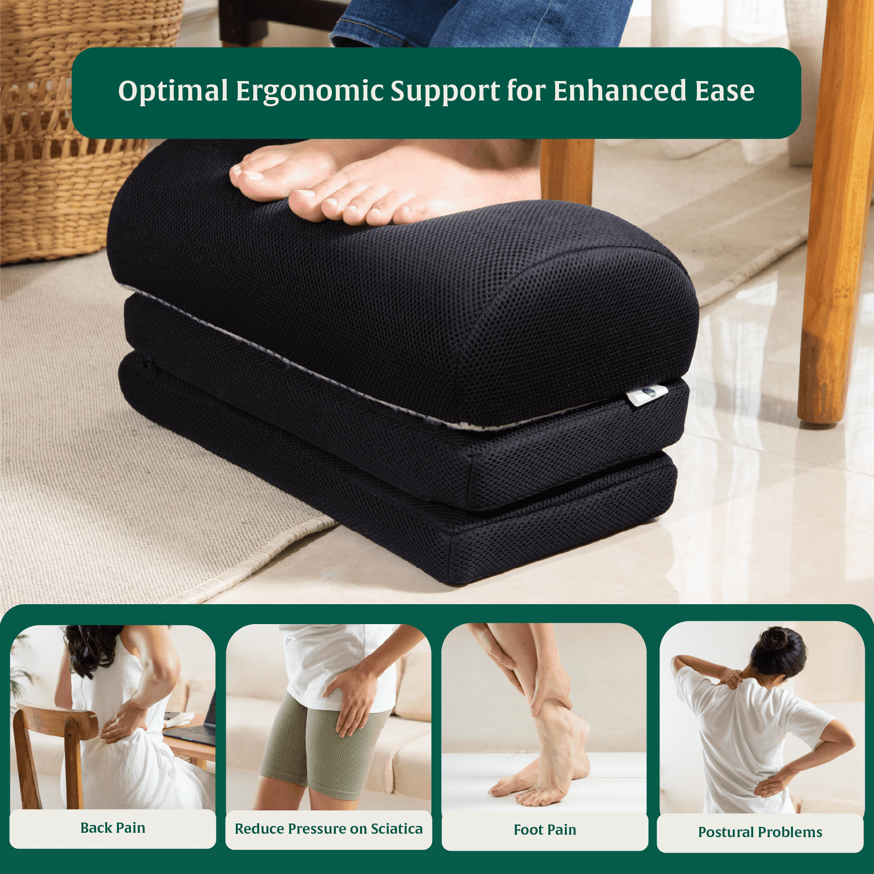 StepComfort Arch Footrest Foot Rest Cushion The White Willow 