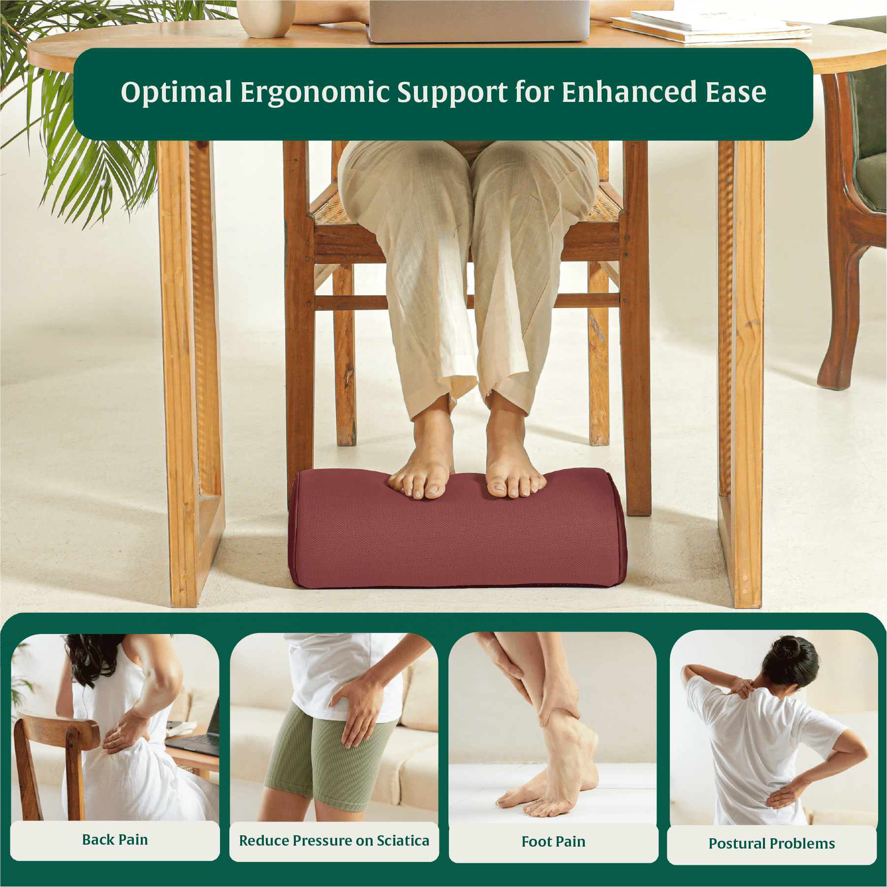 StepComfort Arch Footrest Foot Rest Cushion The White Willow 