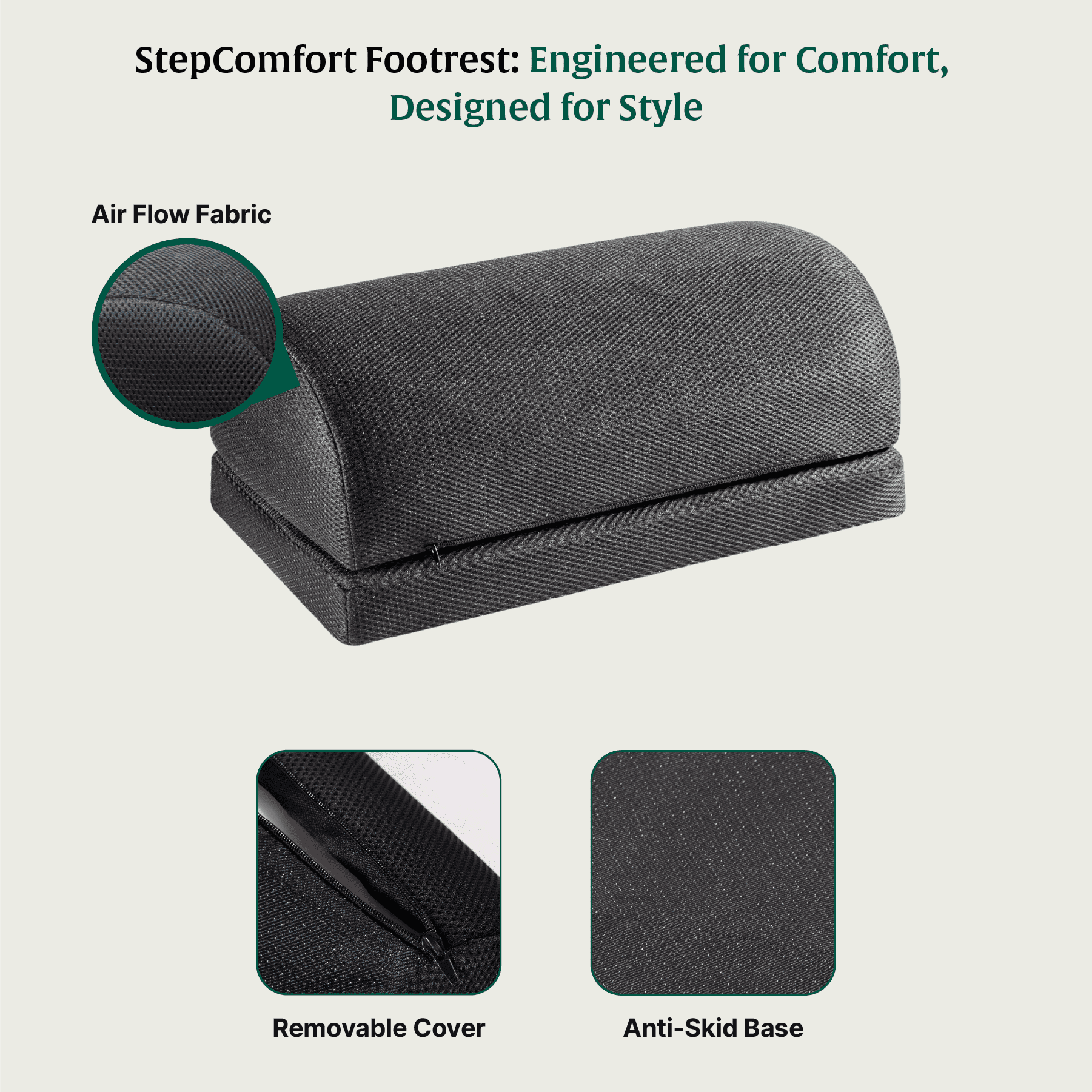 StepComfort Arch Footrest Foot Rest Cushion The White Willow 