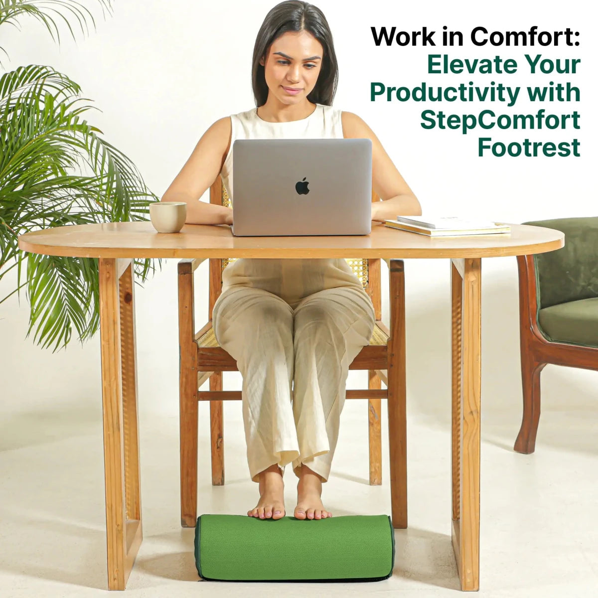StepComfort Curve Footrest - Foot Rest Cushion - The White Willow