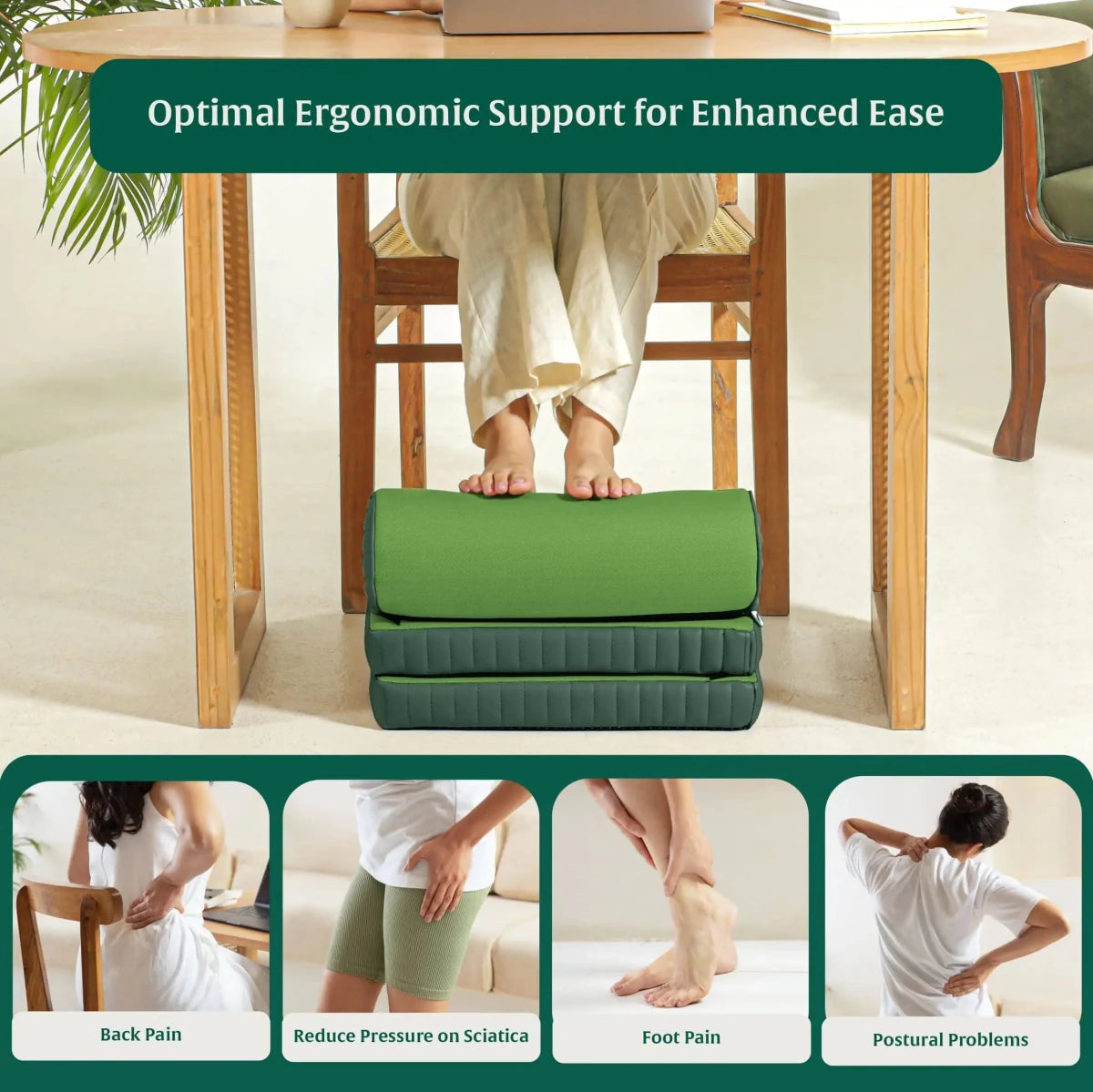 StepComfort Curve Footrest - Foot Rest Cushion - The White Willow