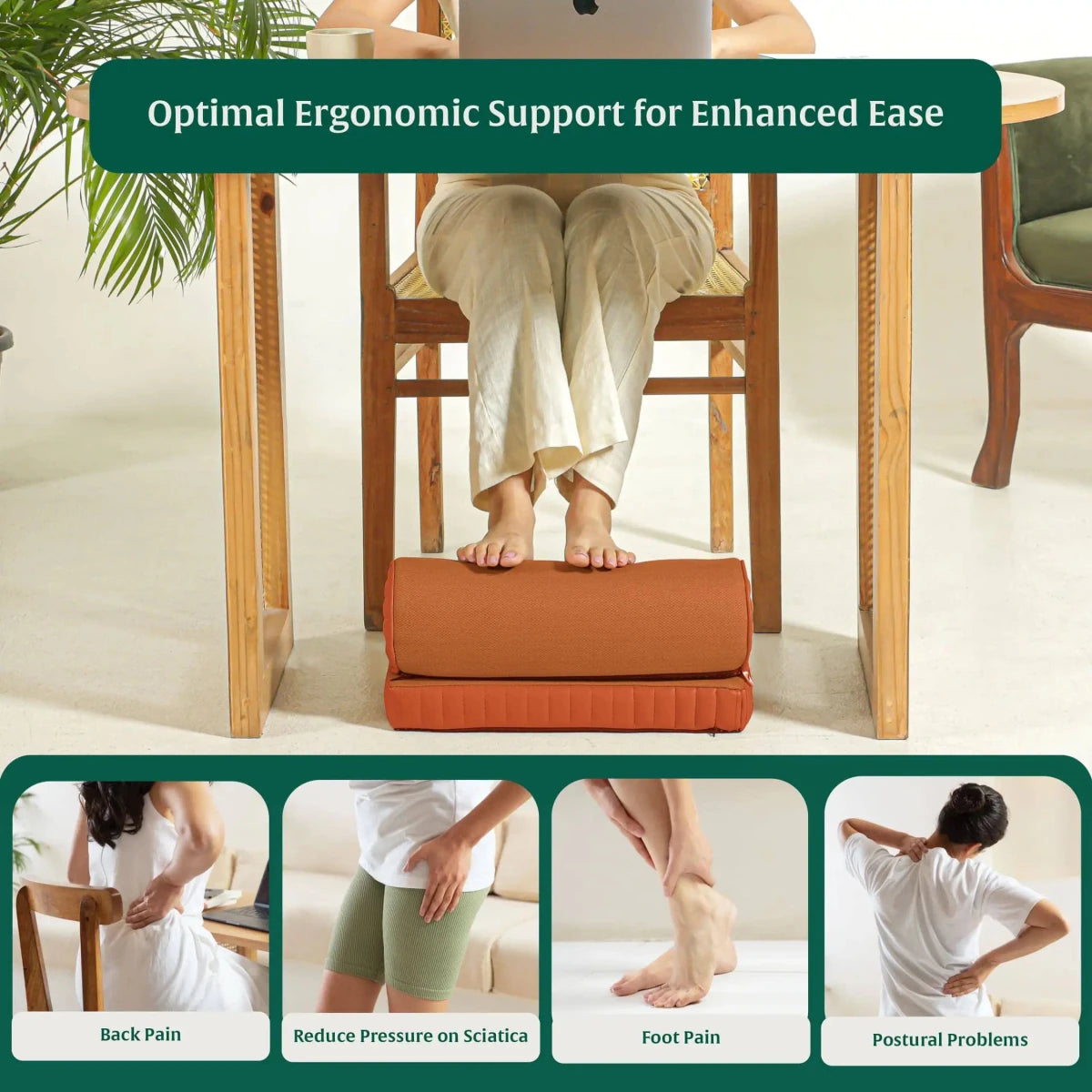 StepComfort Curve Footrest - Foot Rest Cushion - The White Willow