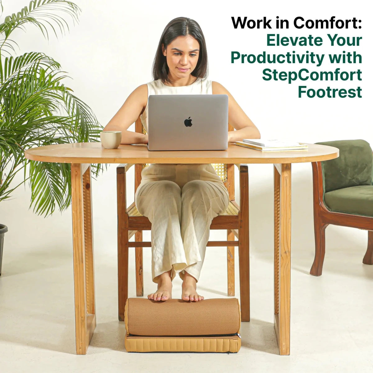 StepComfort Curve Footrest - Foot Rest Cushion - The White Willow