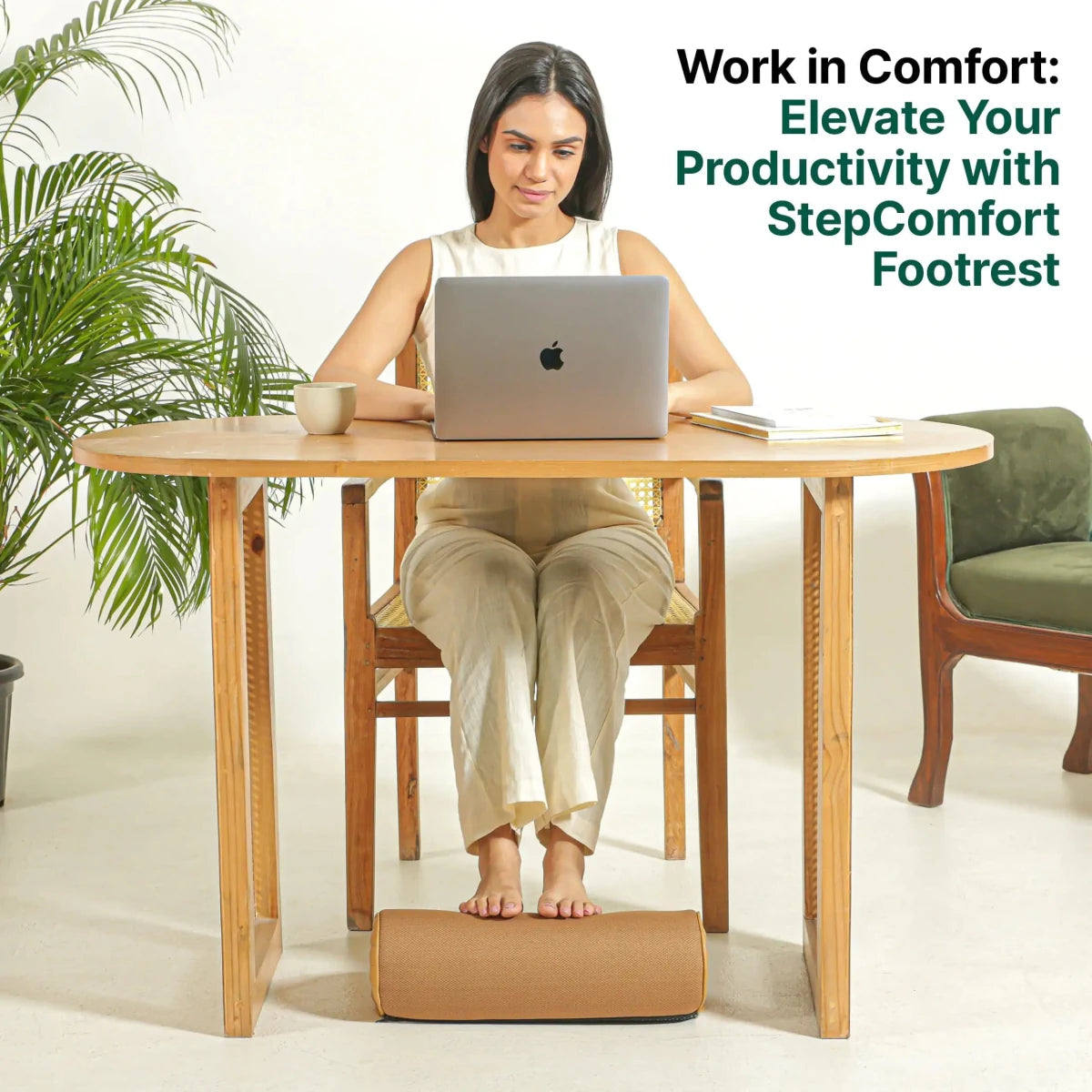 StepComfort Curve Footrest - Foot Rest Cushion - The White Willow