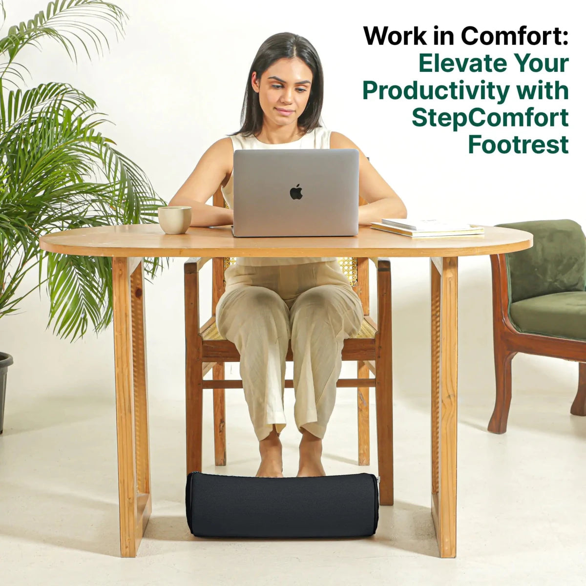 StepComfort Curve Footrest - Foot Rest Cushion - The White Willow