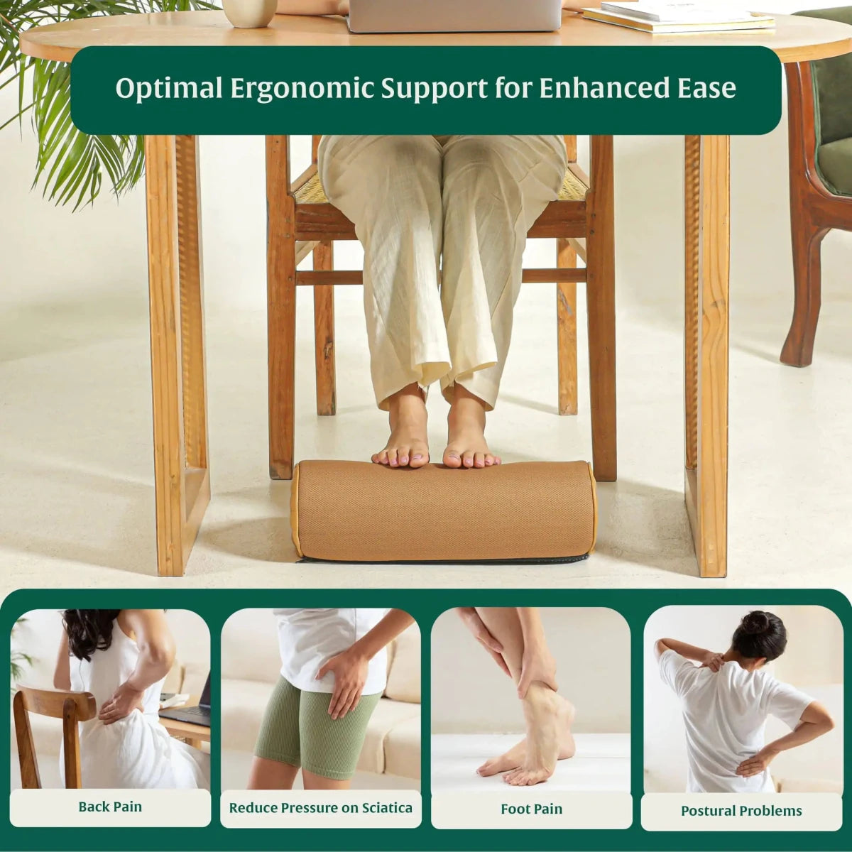 StepComfort Curve Footrest - Foot Rest Cushion - The White Willow