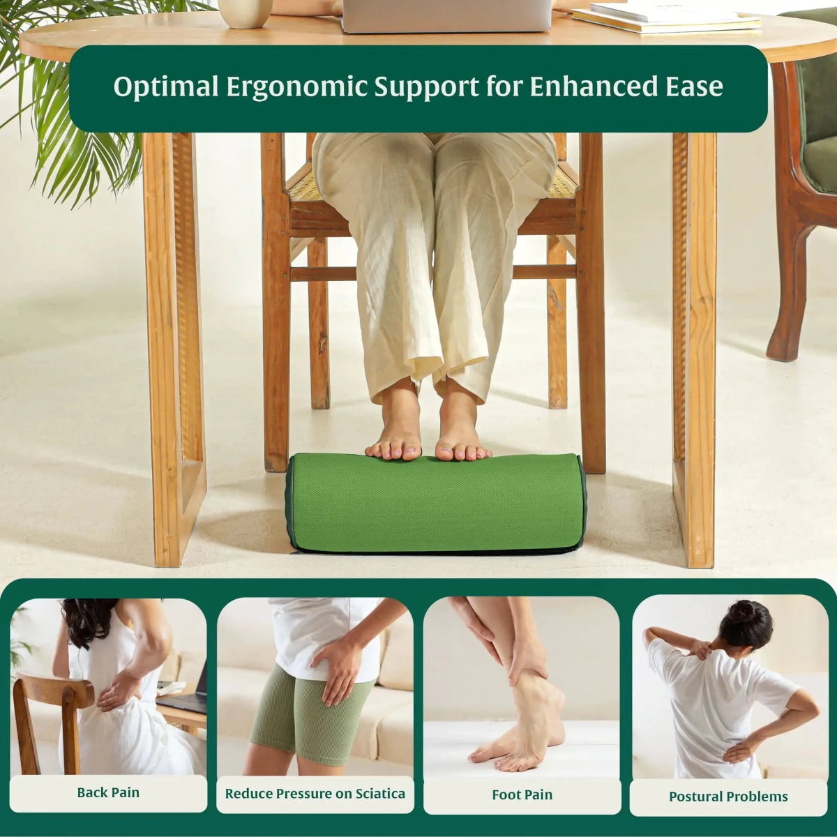 StepComfort Curve Footrest - Foot Rest Cushion - The White Willow