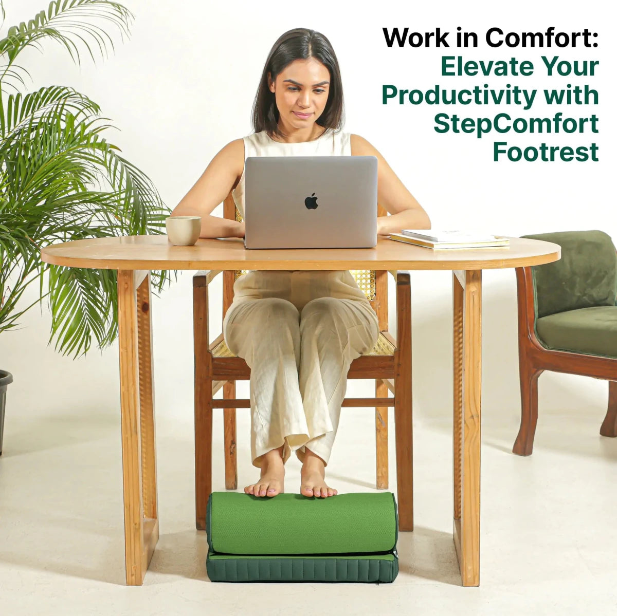 StepComfort Curve Footrest - Foot Rest Cushion - The White Willow