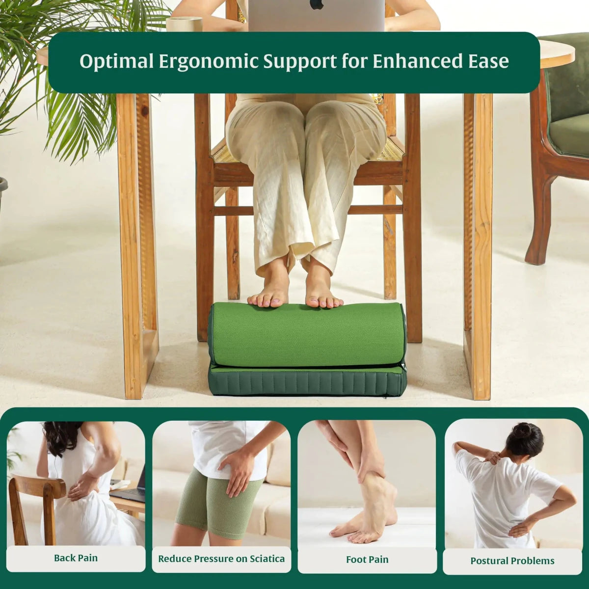 StepComfort Curve Footrest - Foot Rest Cushion - The White Willow