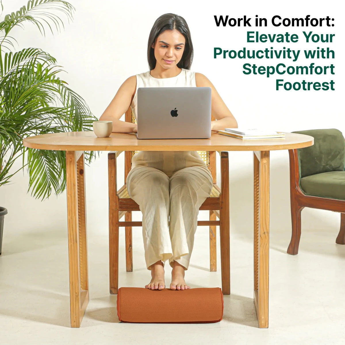 StepComfort Curve Footrest - Foot Rest Cushion - The White Willow