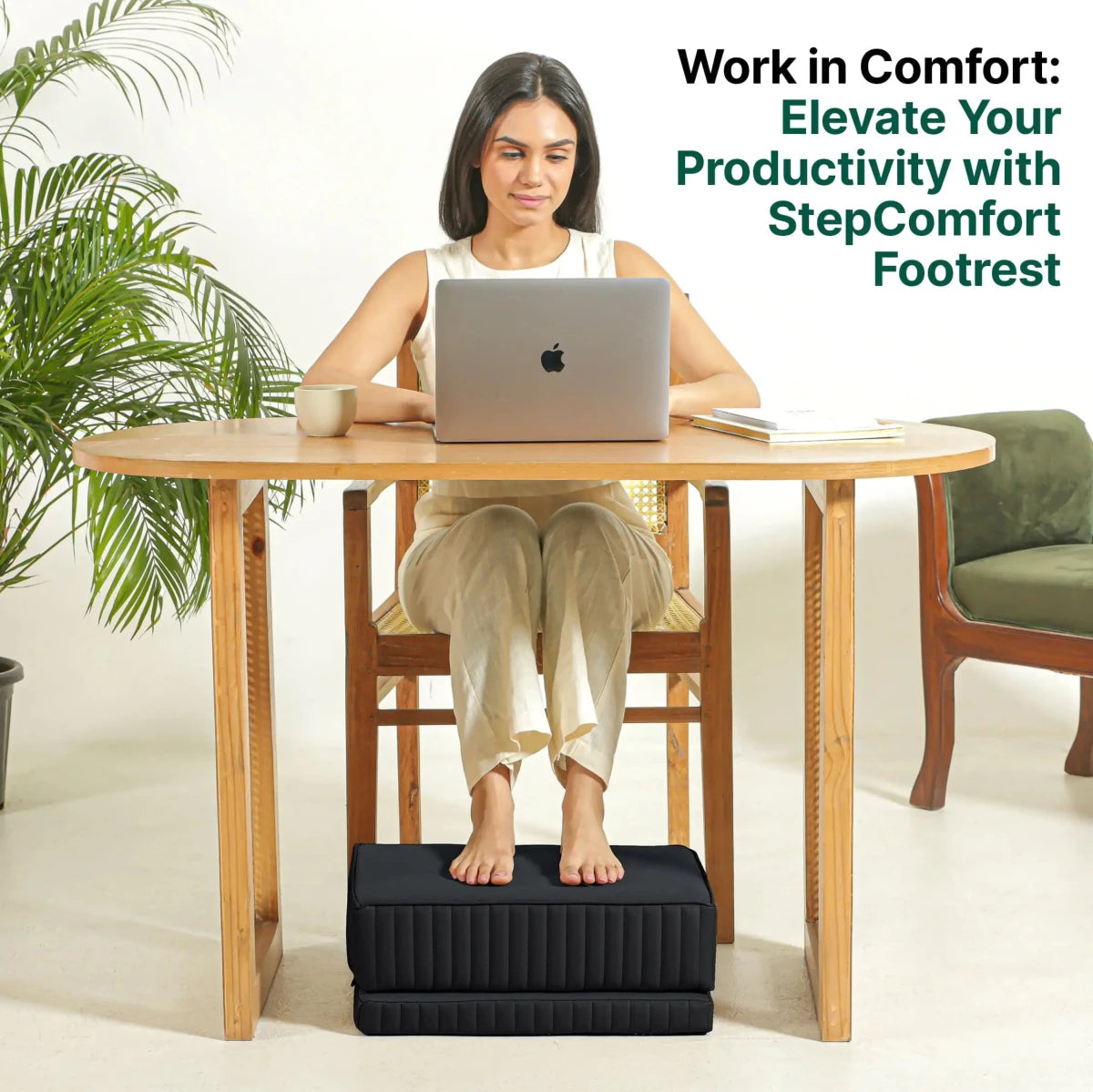 StepComfort Platform Footrest - Foot Rest Cushion - The White Willow