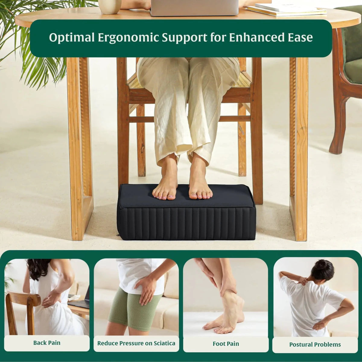 StepComfort Platform Footrest - Foot Rest Cushion - The White Willow