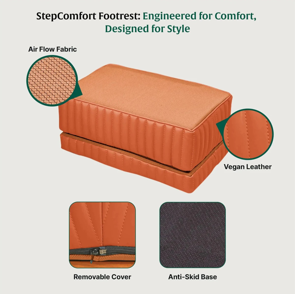 StepComfort Platform Footrest - Foot Rest Cushion - The White Willow