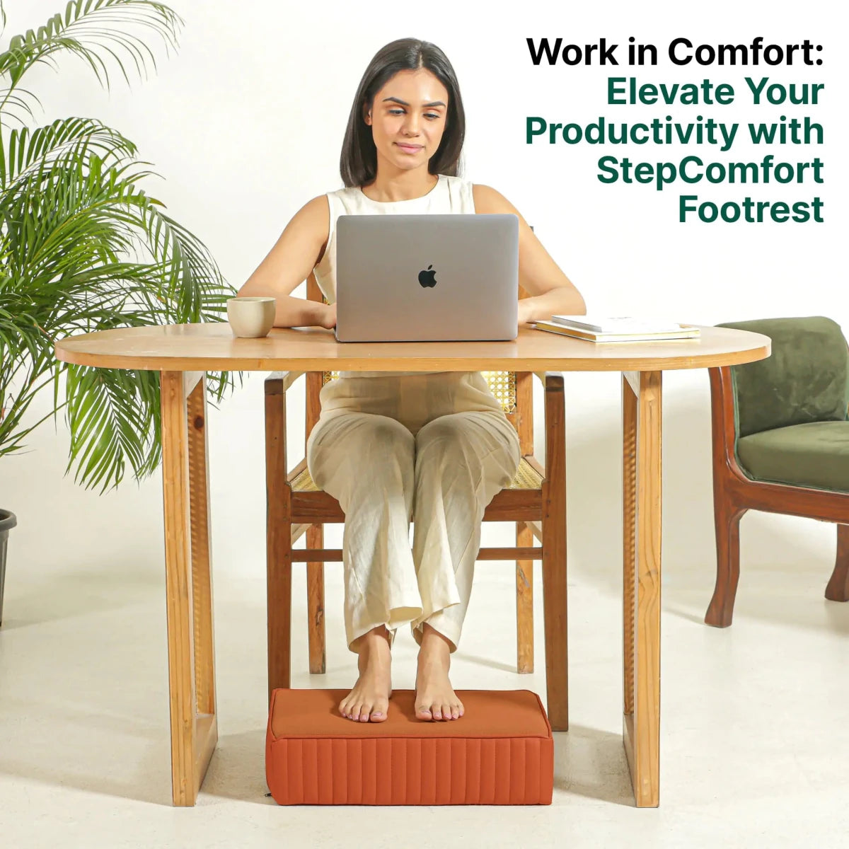 StepComfort Platform Footrest - Foot Rest Cushion - The White Willow